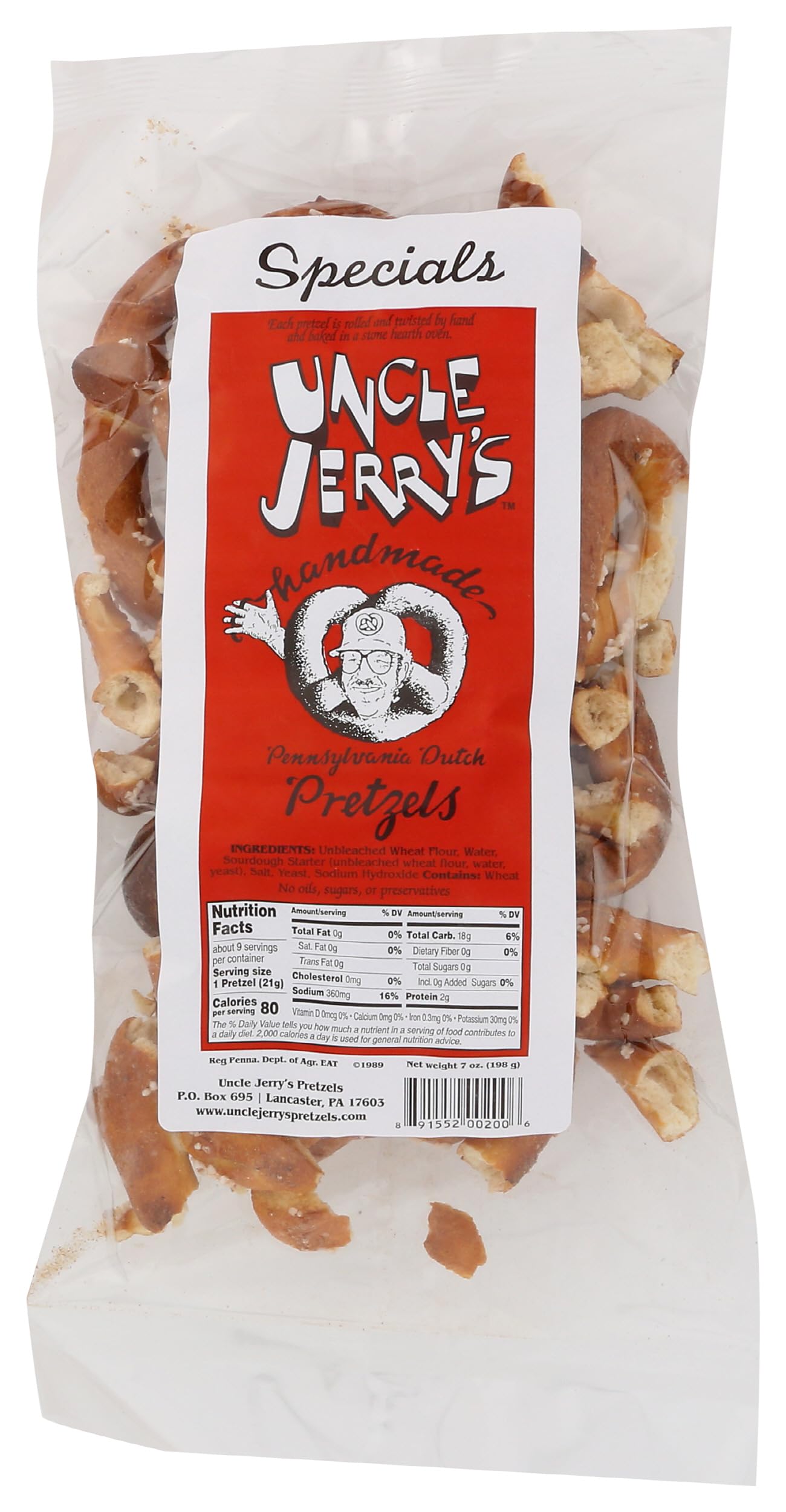 Uncle Jerrys Pretzels Special, 8 Ounce