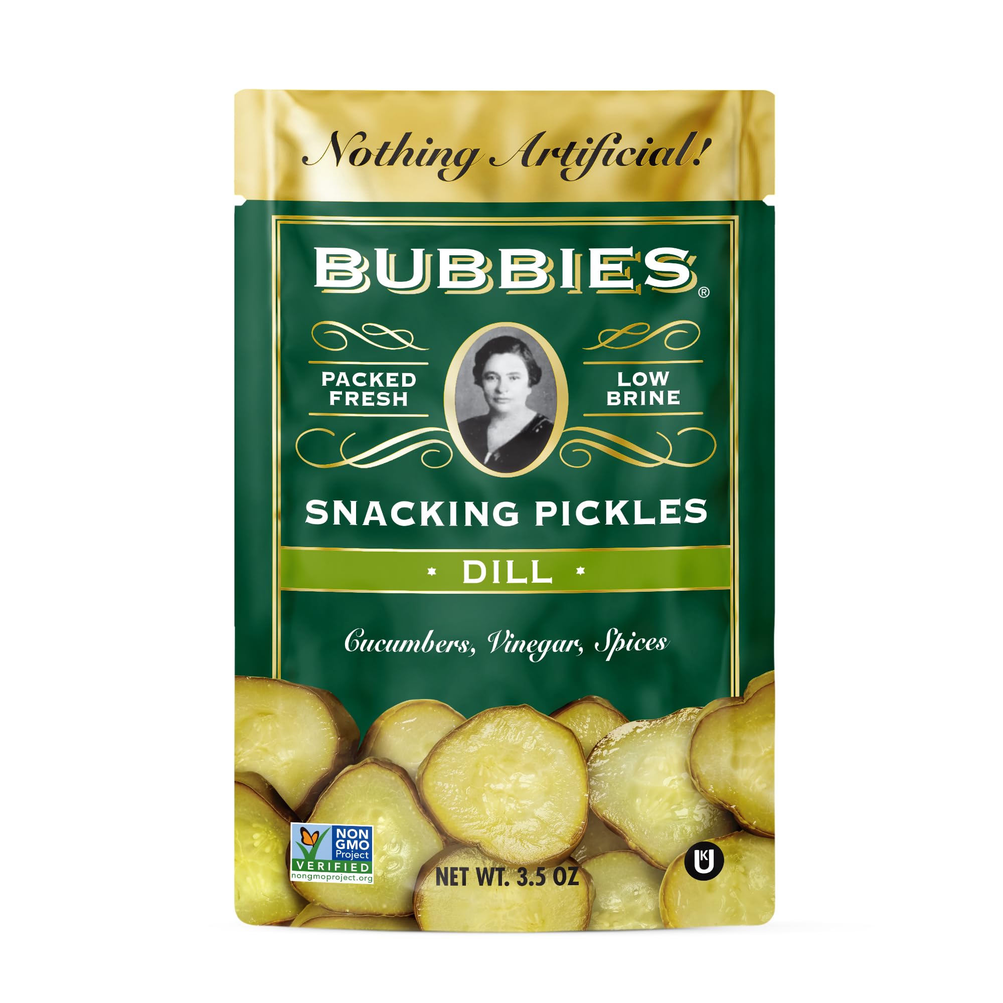 Bubbies Dill Snacking Pickles 3.5 oz Pouch