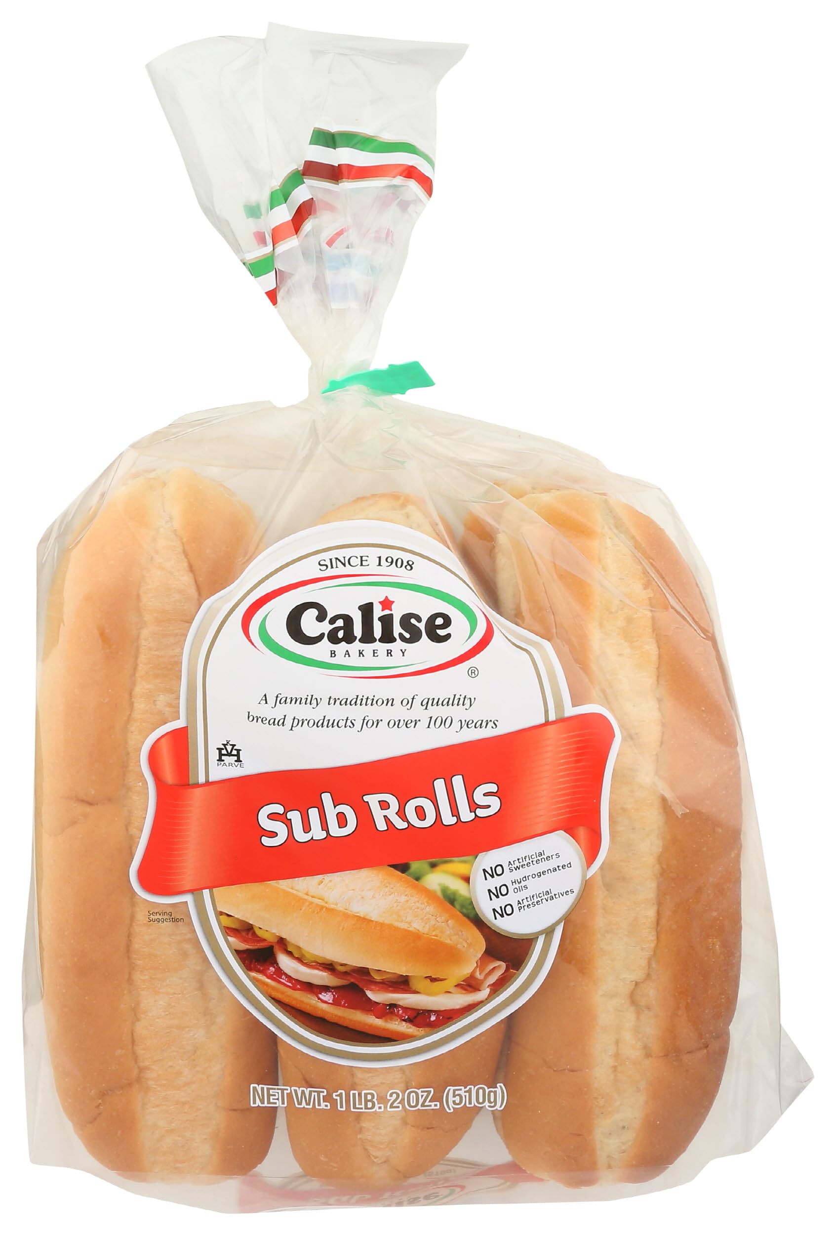 Calise Bakery Rolls Sub 6 Count, 18 Ounce