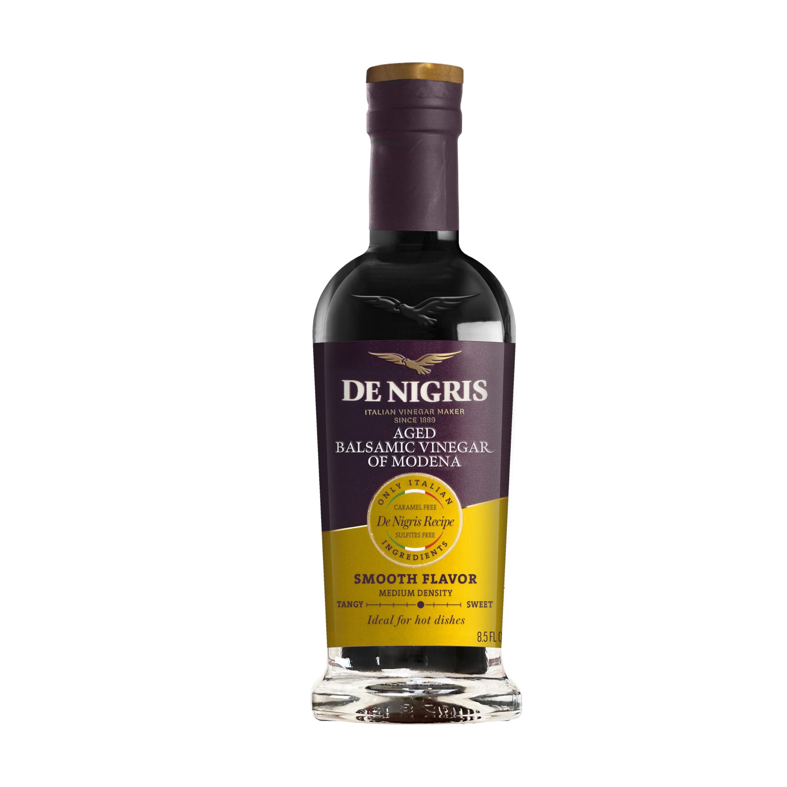 De Nigris Balsamic Vinegar Of Modena 8,5 Oz (250ml) | Balsamic Vinegar From Modena Italy Aged For 3 Years In Antique Wooden Casks