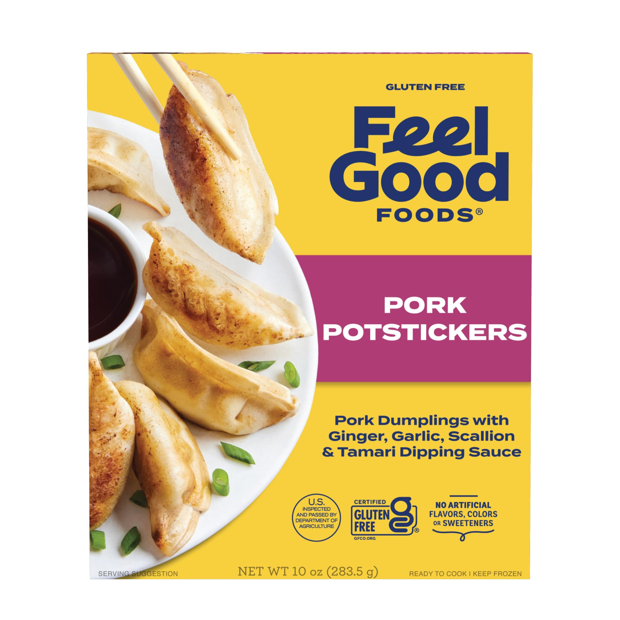 Feel Good Foods Potstickers Pork, 10 Ounce