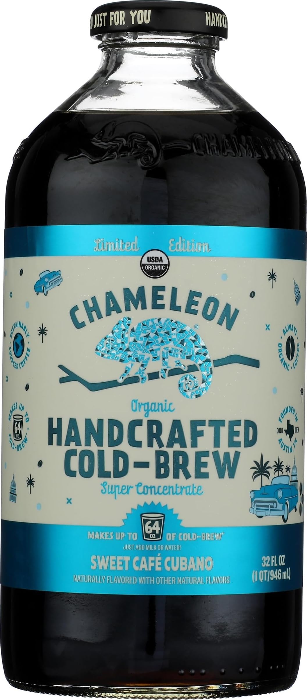 Chameleon Cold Brew Organic Lt. Ed. Seasonal Concentrated Cold Brew Coffee, 32 FZ