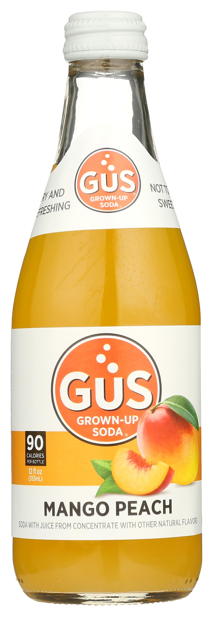Gus Soda, Soda Mango Peach Single, 12 Fl Oz
