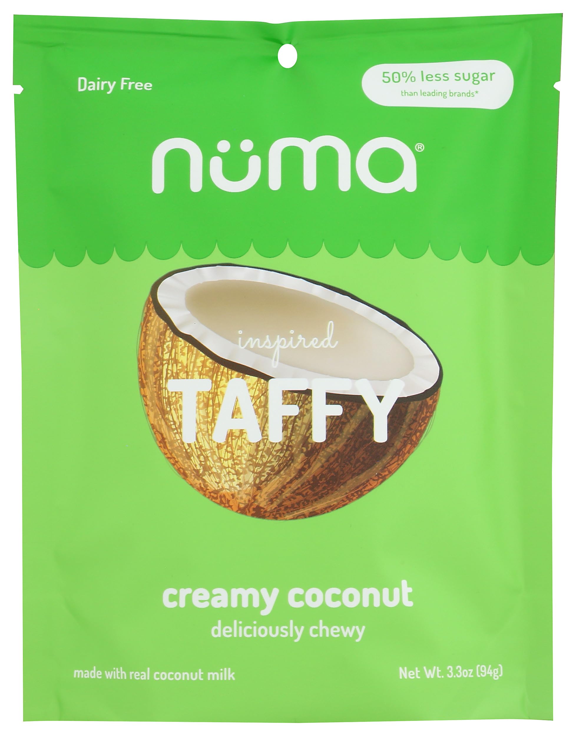 Numa Taffy Creamy Coconut, 3.3 Ounce