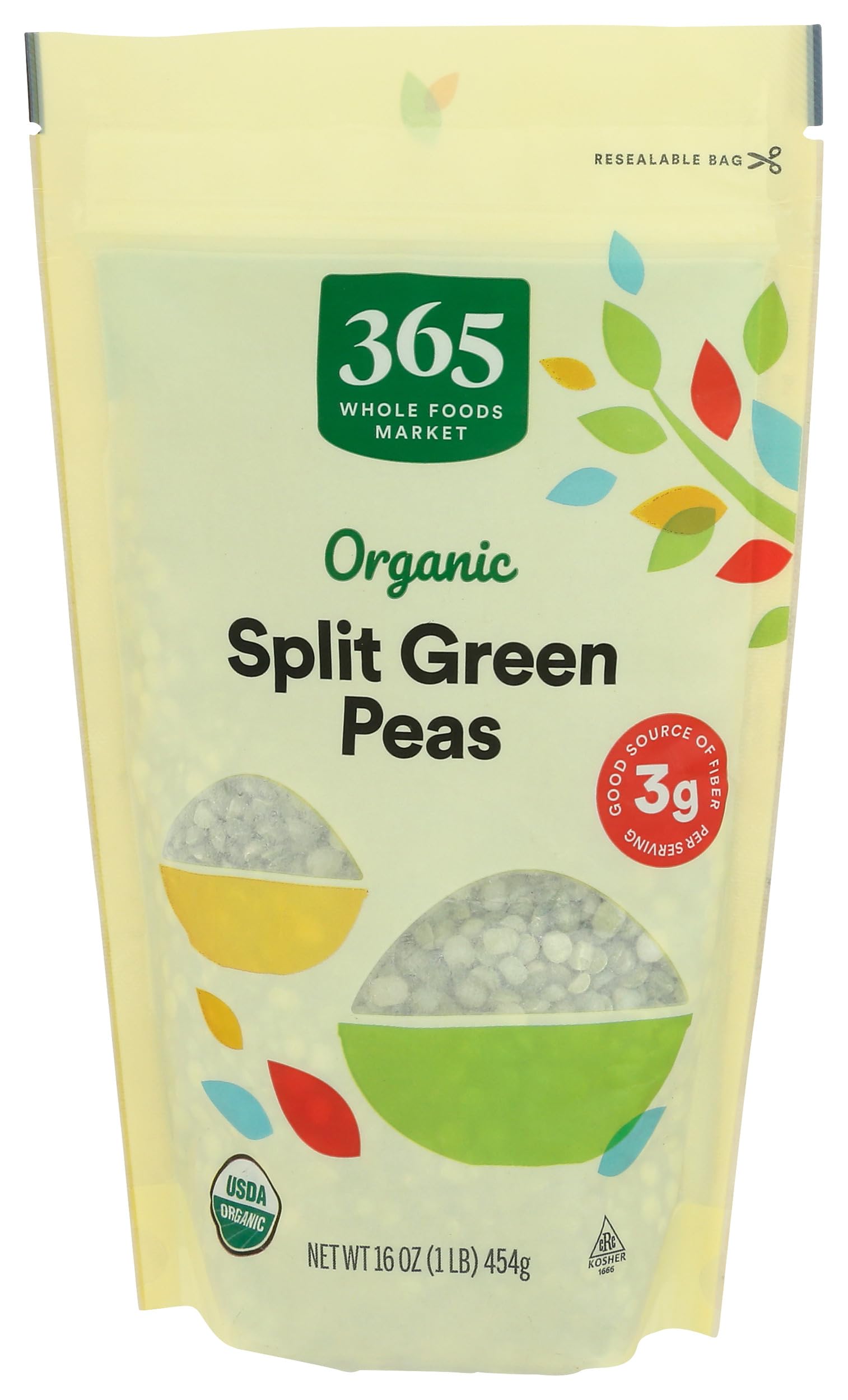 Organic Green Split Peas, 16 Ounce