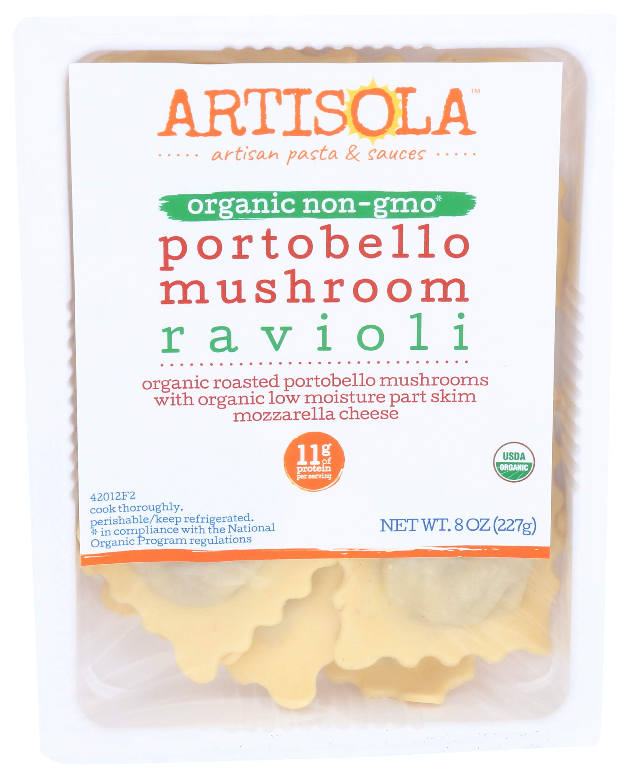 Artisola Organic Portabella Mushroom Ravioli, 8 OZ