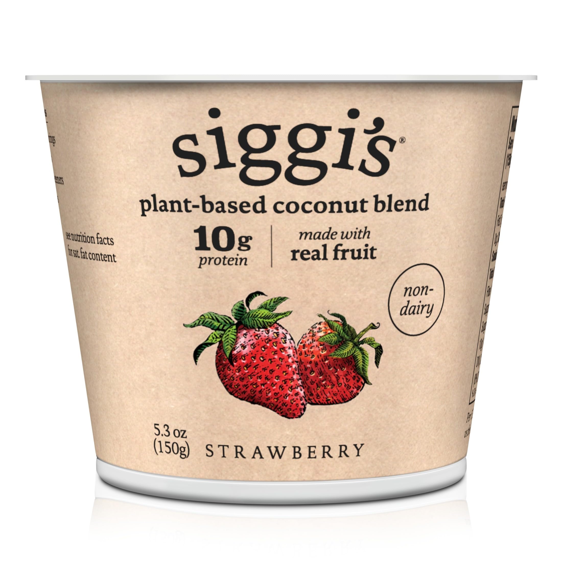 siggi’s Plant-Based Coconut Blend, Strawberry, 5.3 oz Cup