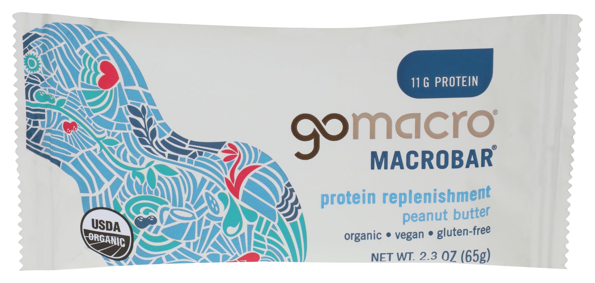 GOMACRO BAR PEANUT BTR 2.3OZ