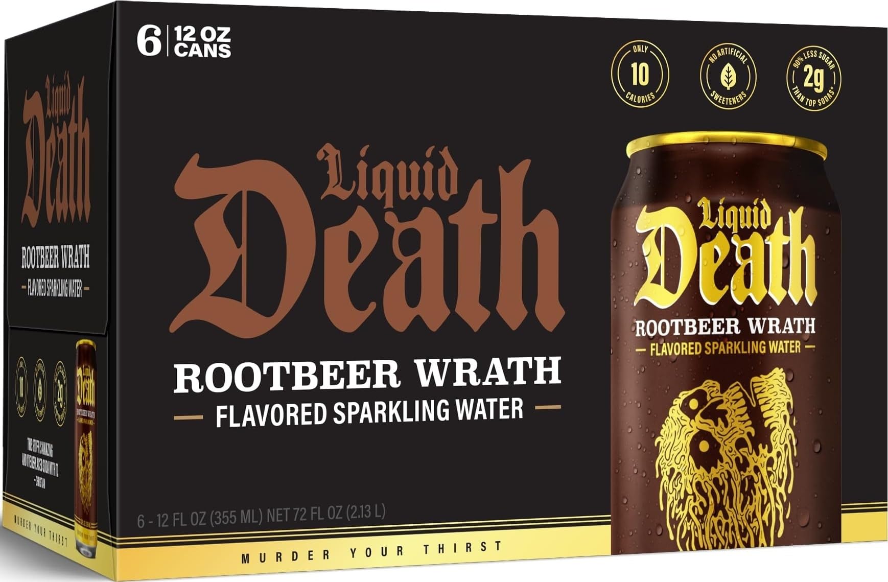 Rootbeer Wrath Sparkling Water 6Pk, 12 Fl Oz