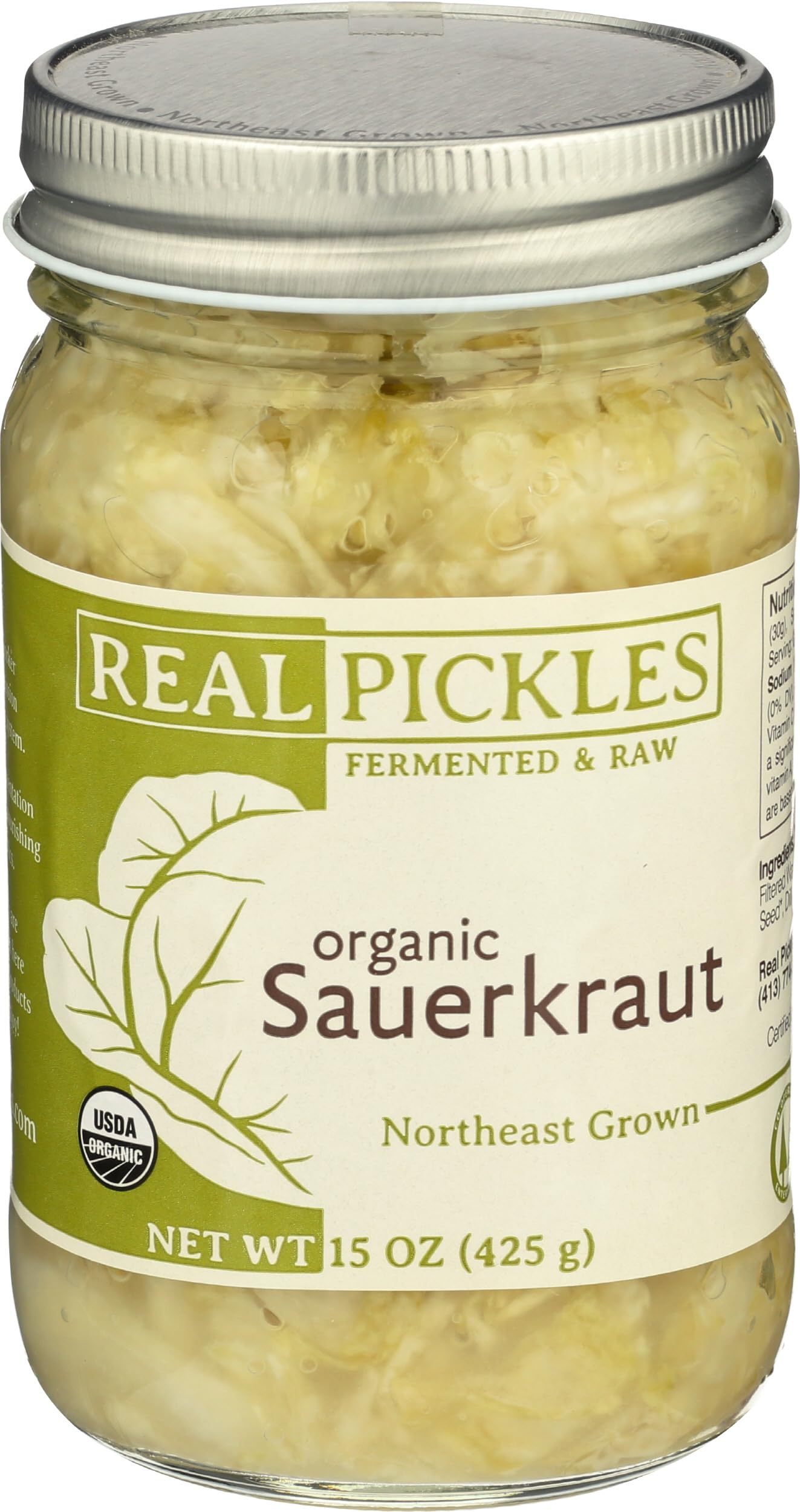 Real Pickles Sauerkraut Organic, 15 Ounce