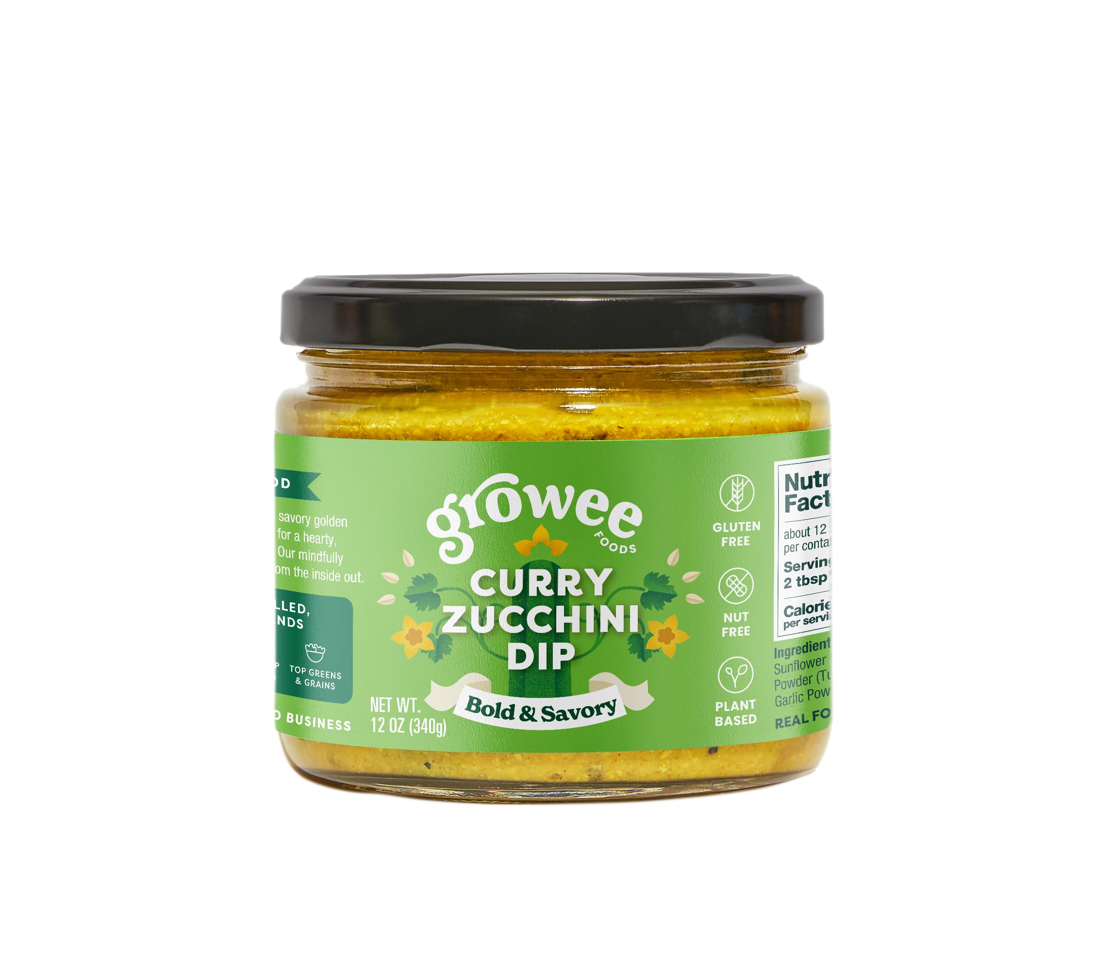 Growee Dip Curry Zucchini, 12 Ounce