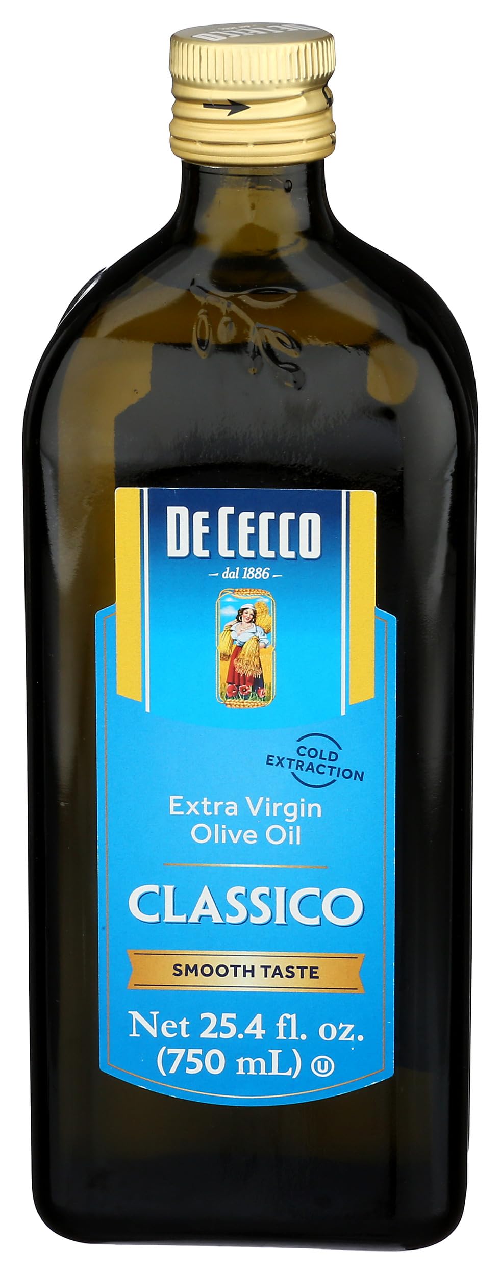 De Cecco Extra Virgin Olive Oil, Classico, Cold Extraction, Great for Cooking & Smooth Taste, 25.4 Fl Oz