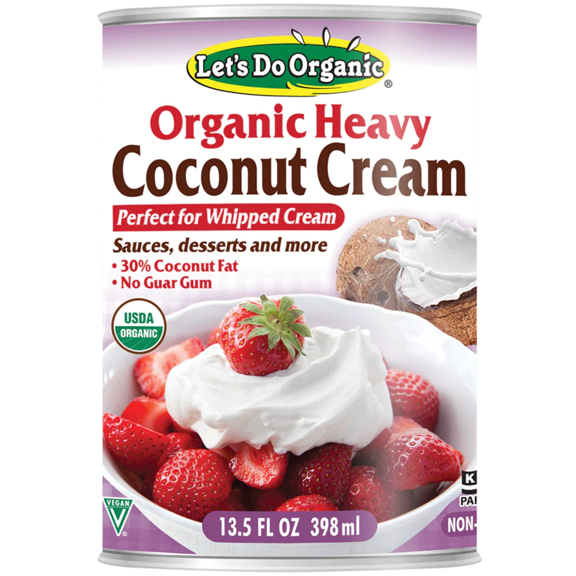 Lets Do Organic Heavy Coconut Cream - 13.5 fl Oz (Pack of 1) | Vegan Whipped Cream