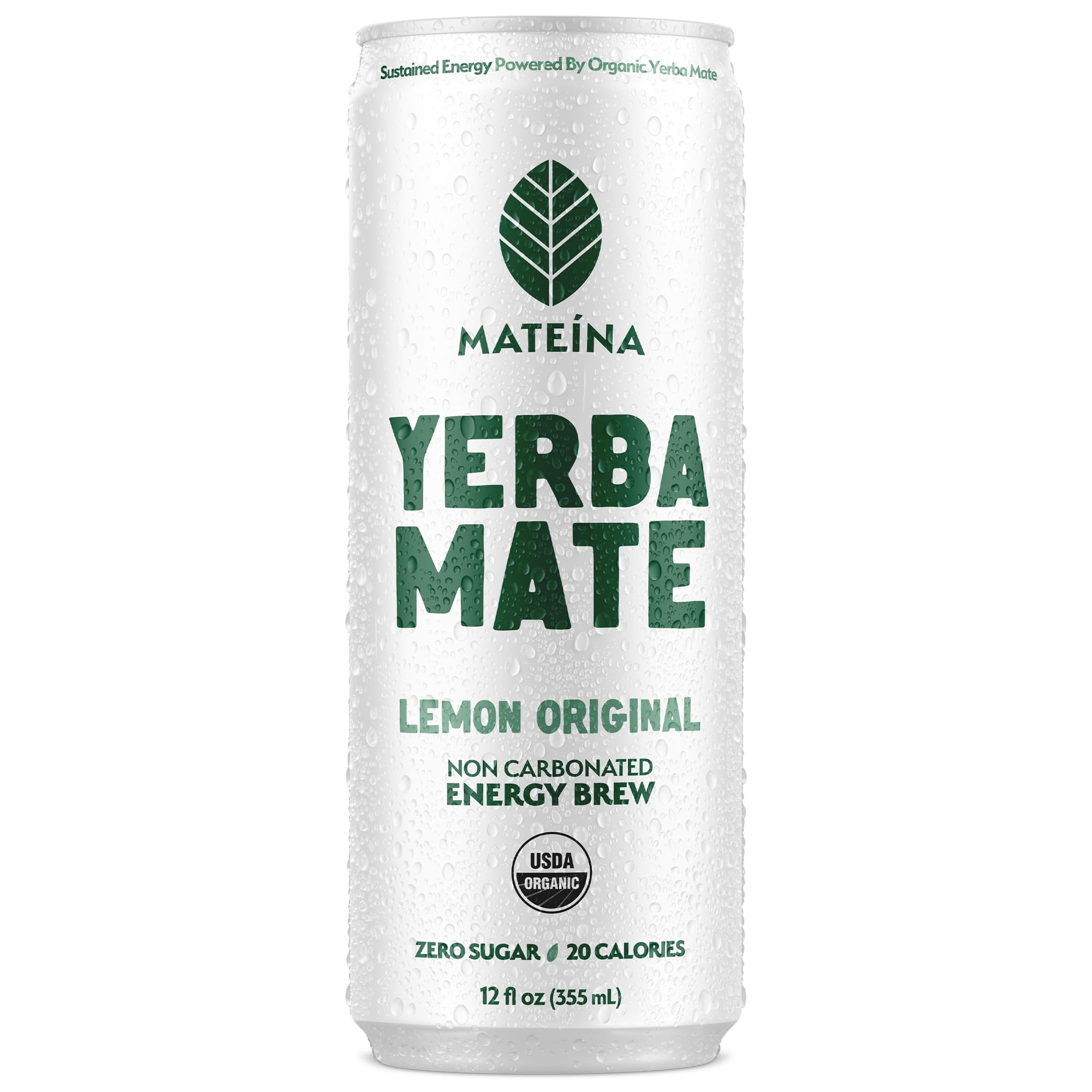 Mateina Organic Lemon Original Yerba Mate, 12 FZ