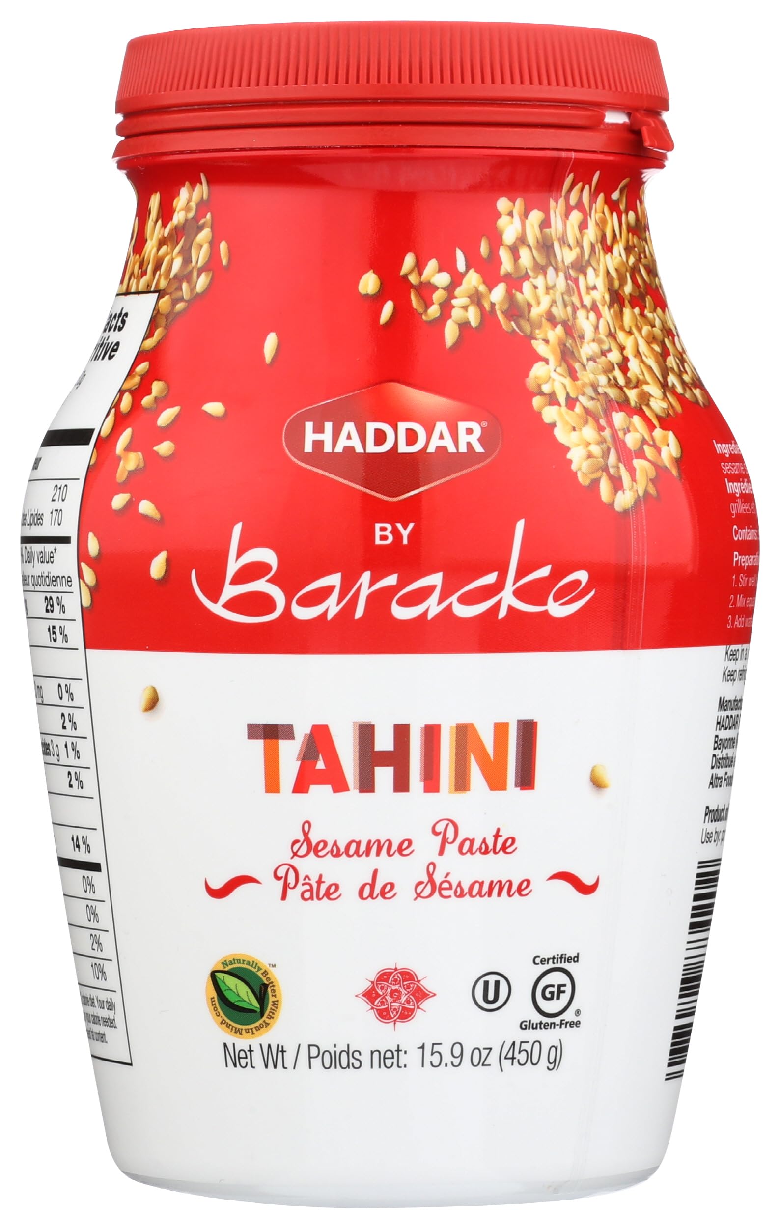 Tahini Sesame Paste - Plain, 15.9 Ounce