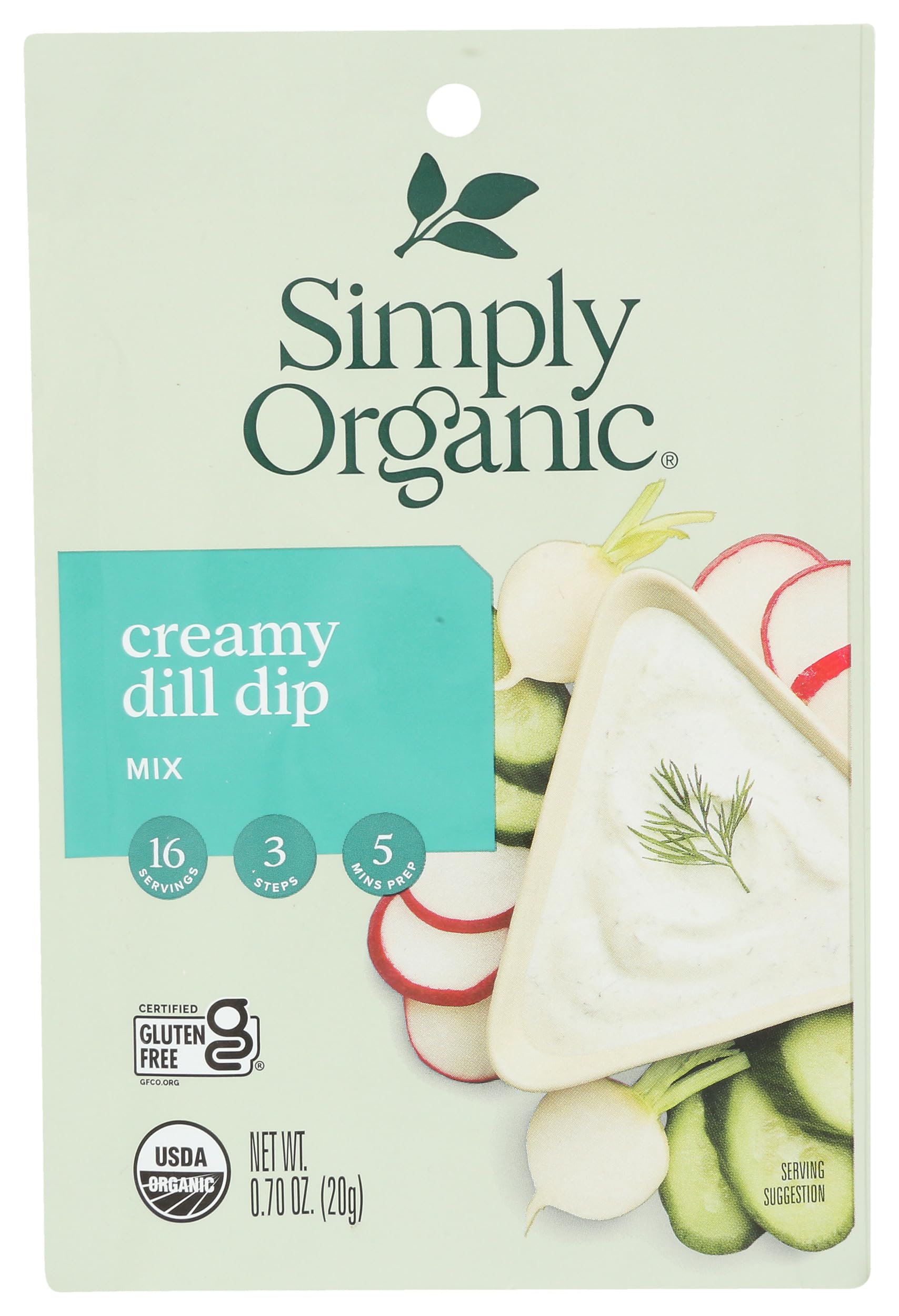 Dip Mix Creamy Dill Organic, 0.7 Ounce