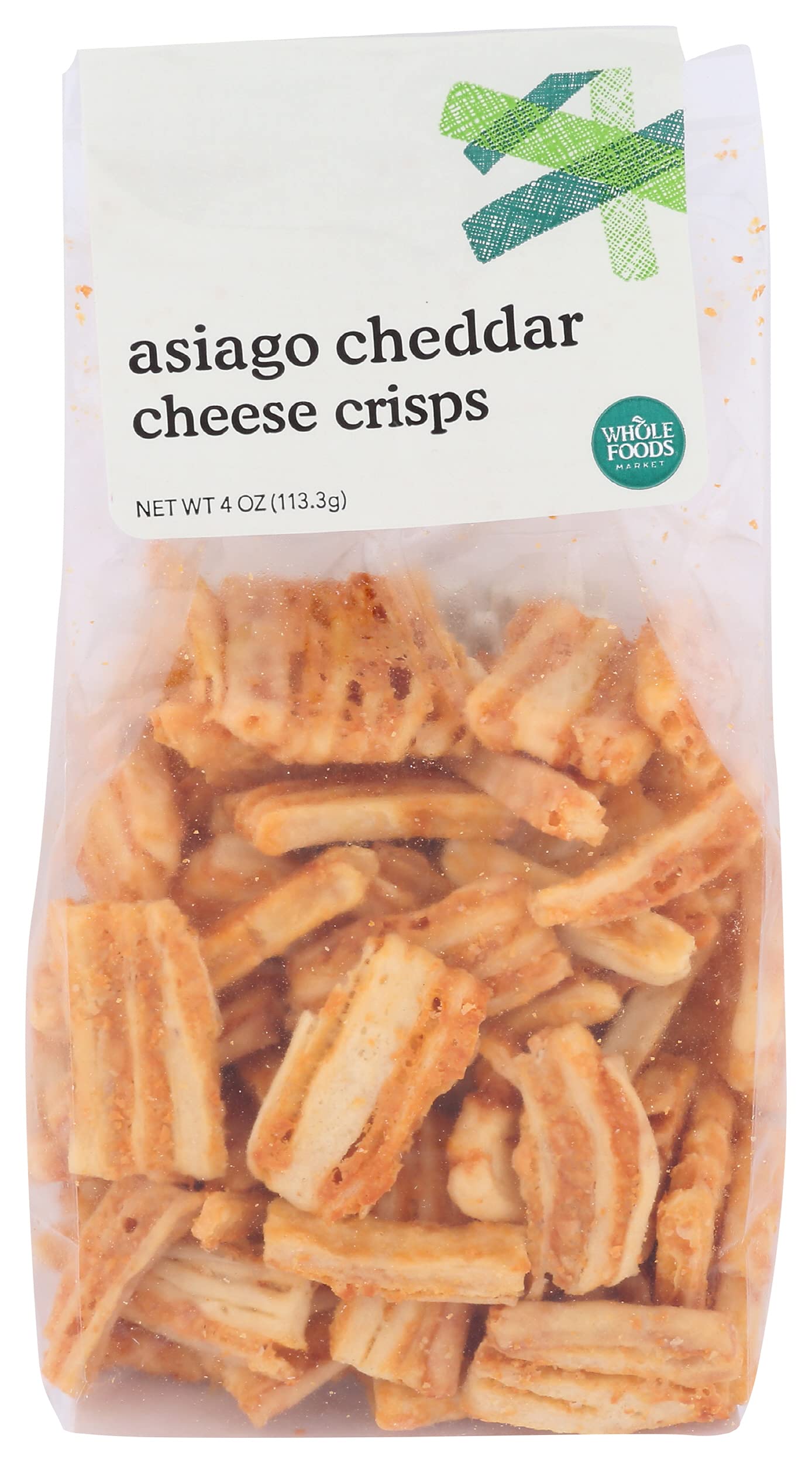 Whole Foods Market Asiago Cheddar Cheese Crisps, 4 OZ