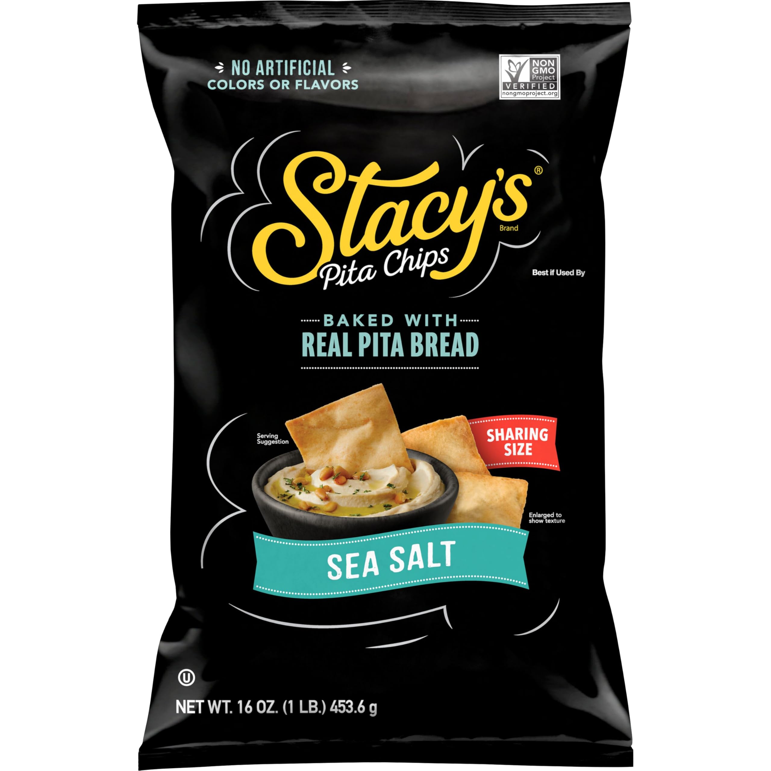 Stacys Snacks Sea Salt Pita Chips, 16 OZ