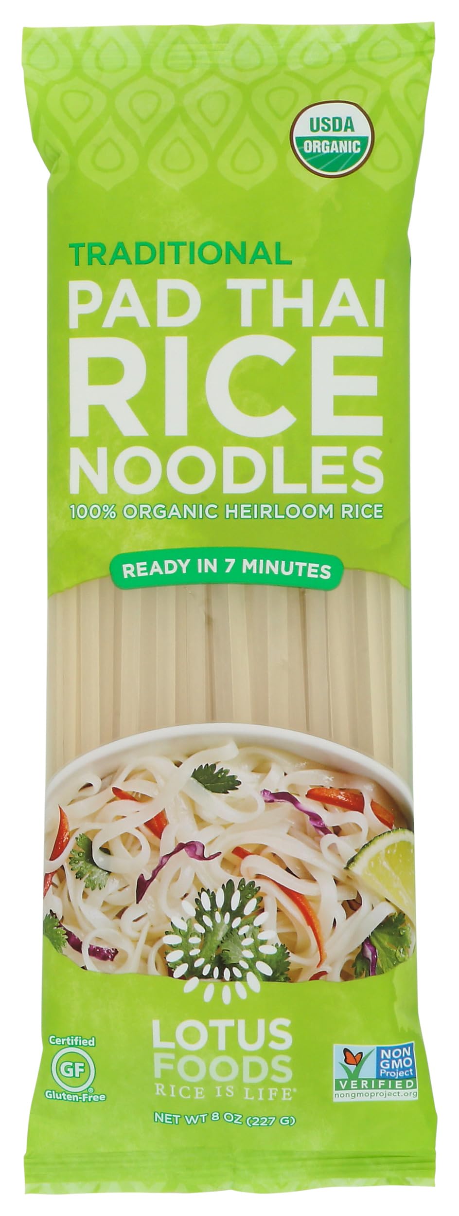 Noodles Pad Thai White Rice Organic, 8 Ounce