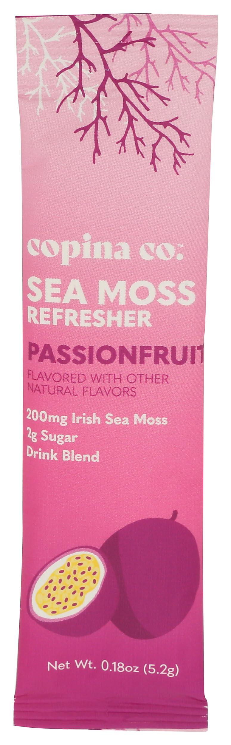 Copina Co, Passionfruit Sea Moss Refresher Single, 0.18 Ounce
