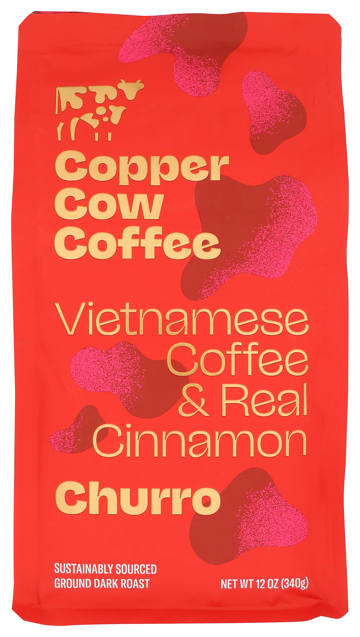 Copper Cow Coffee Coffee Churro Ground, 12 Ounce