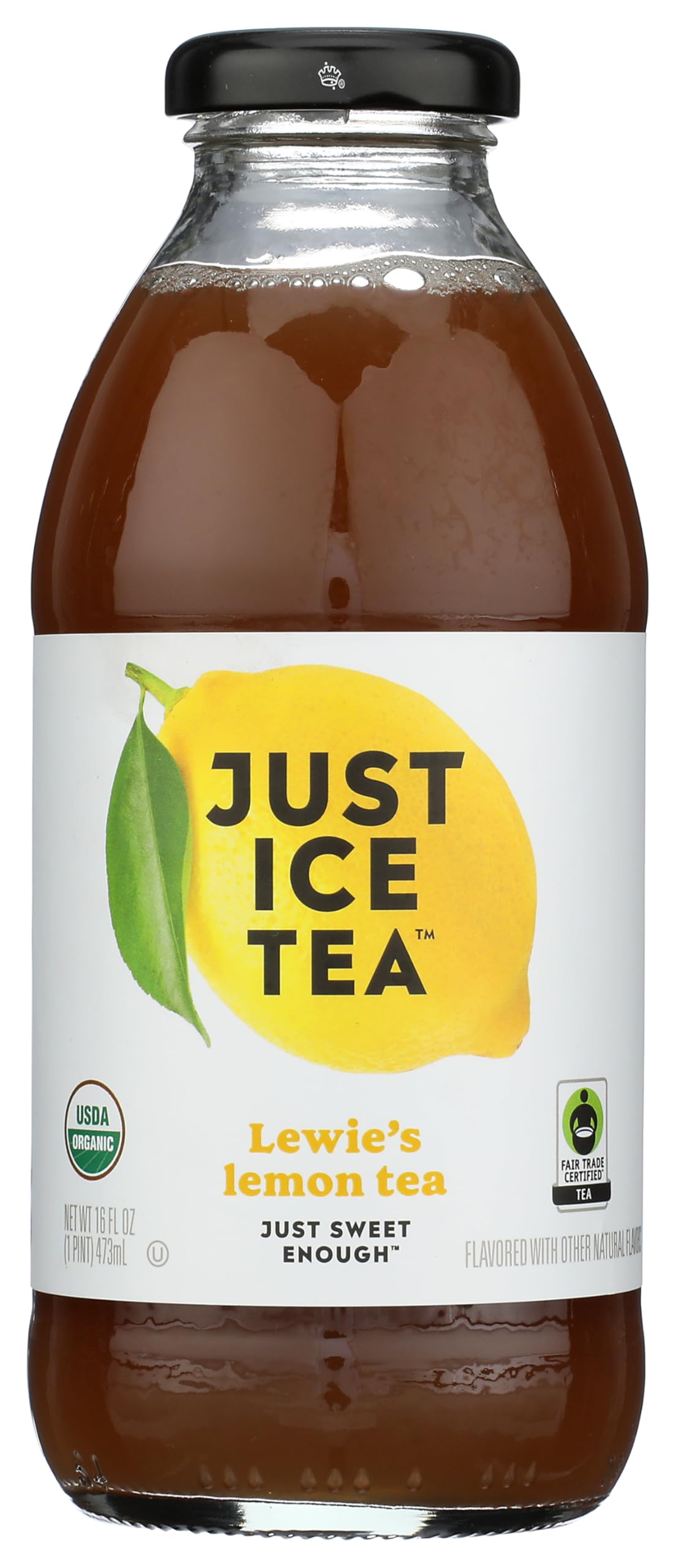 Just Ice Tea Organic Lewie's Lemon Tea, 16 Fl Oz