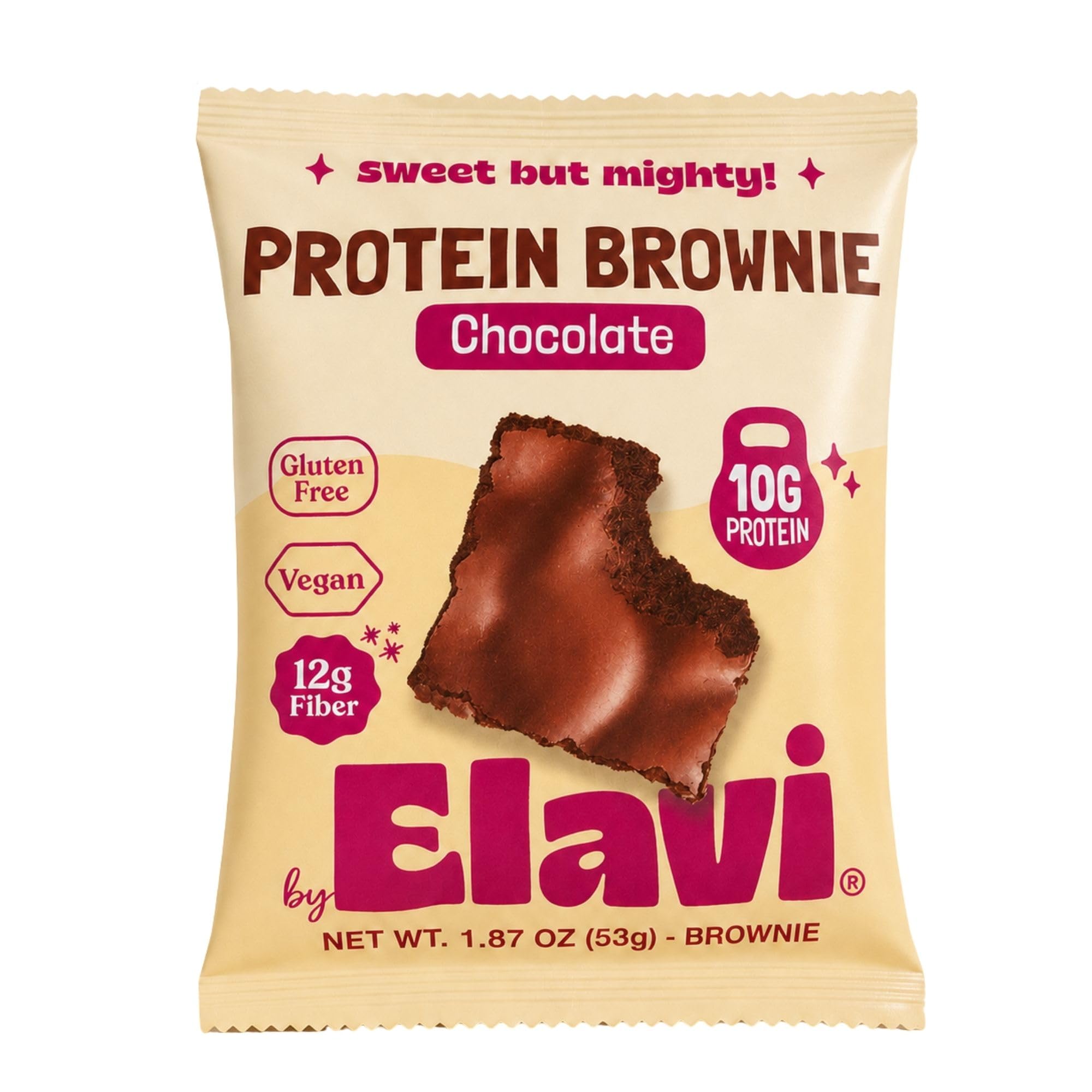 Elavi Chocolate Fudge Protein Brownie, 1.87 Ounce