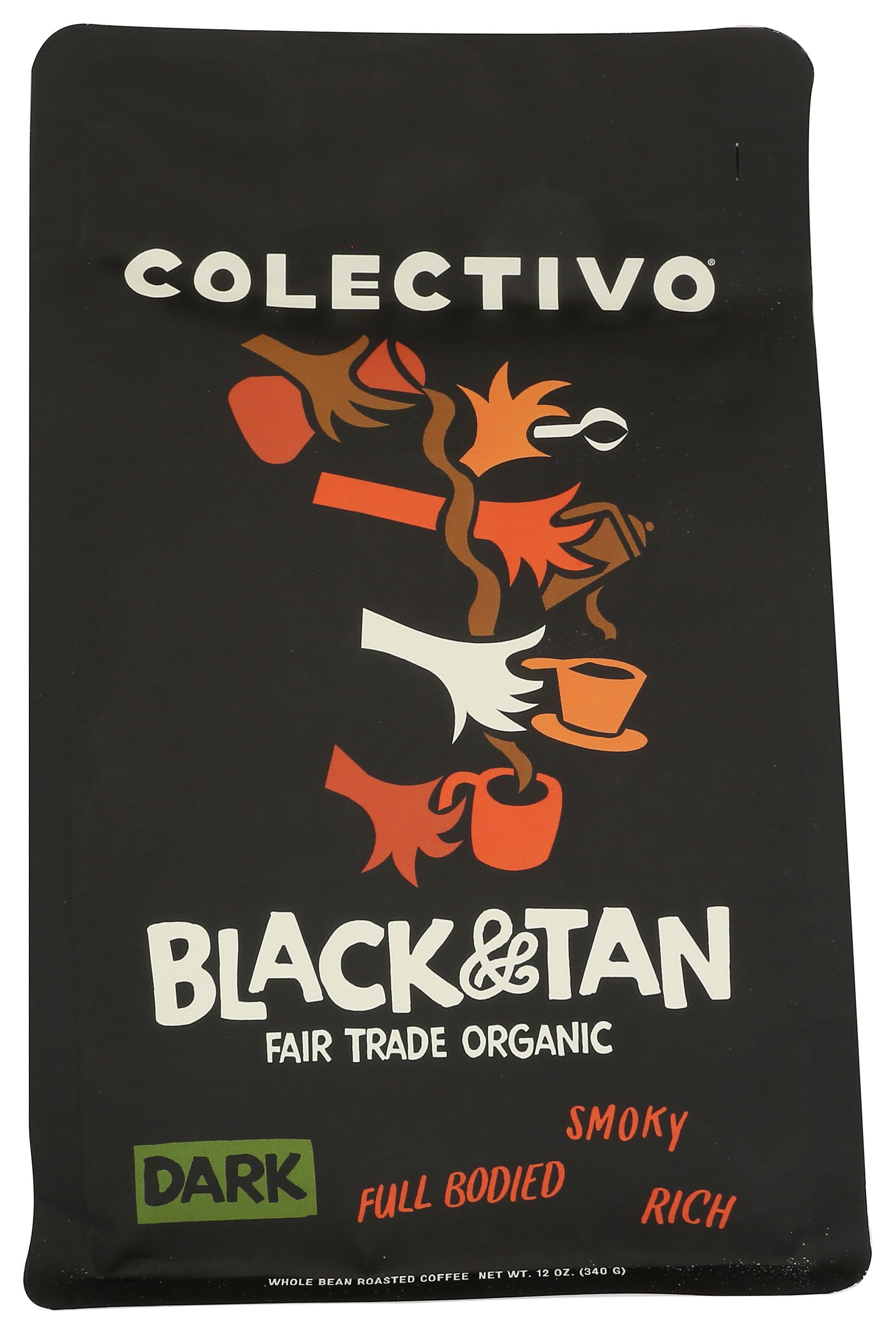 Colectivo, Coffee Black And Tan Organic, 12 Ounce