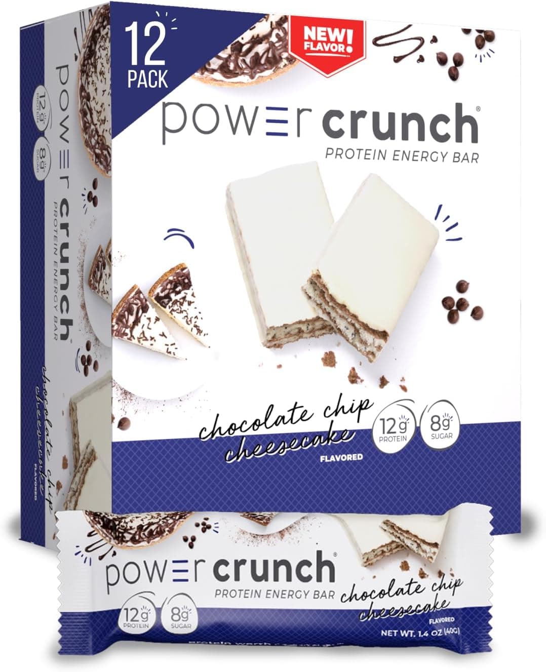 Power Crunch Protein Wafer Bars (Chocolate Chip Cheesecake)