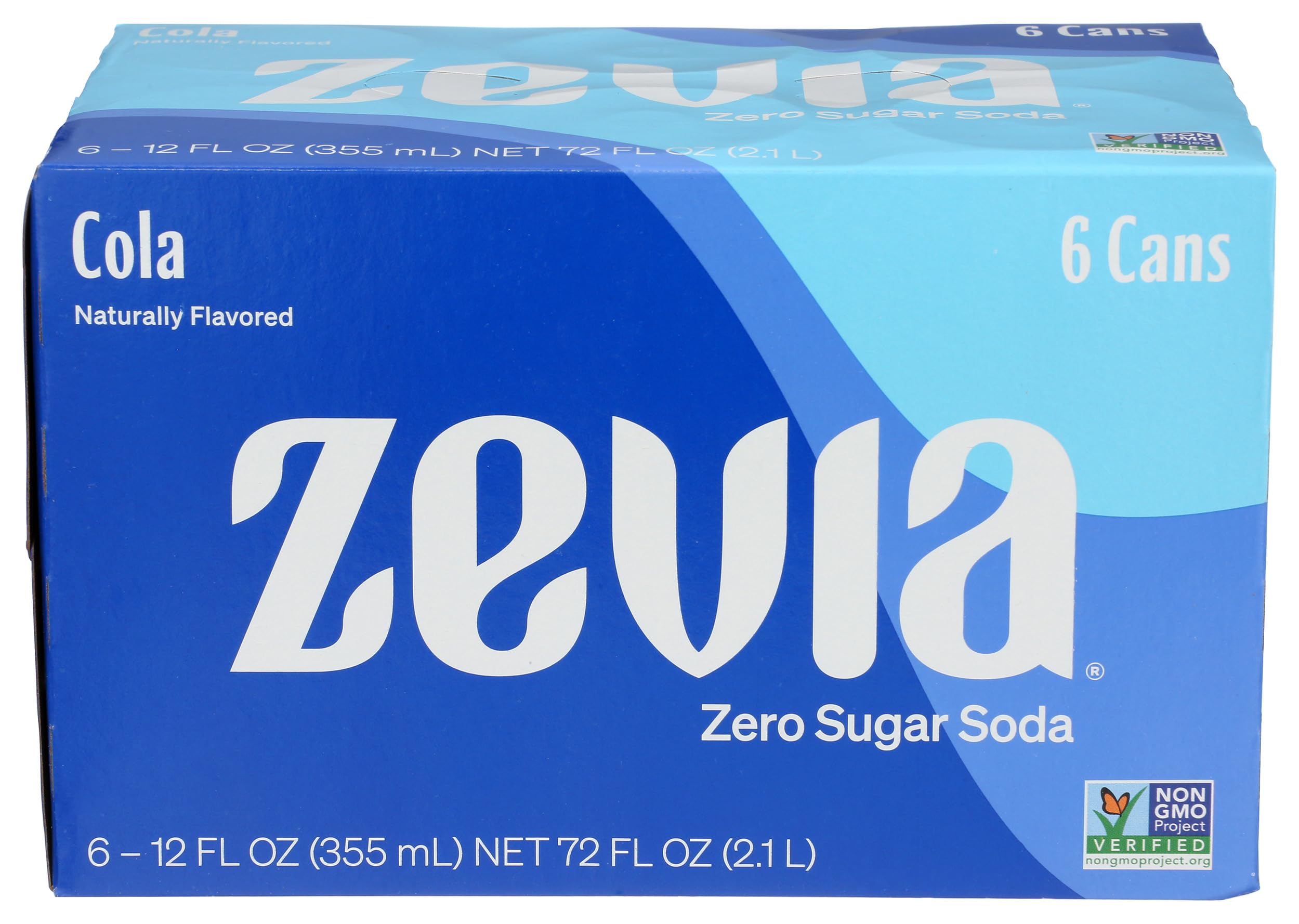 Zevia Cola Zero Calorie Soda , 12 Ounce Cans, 6 Pack