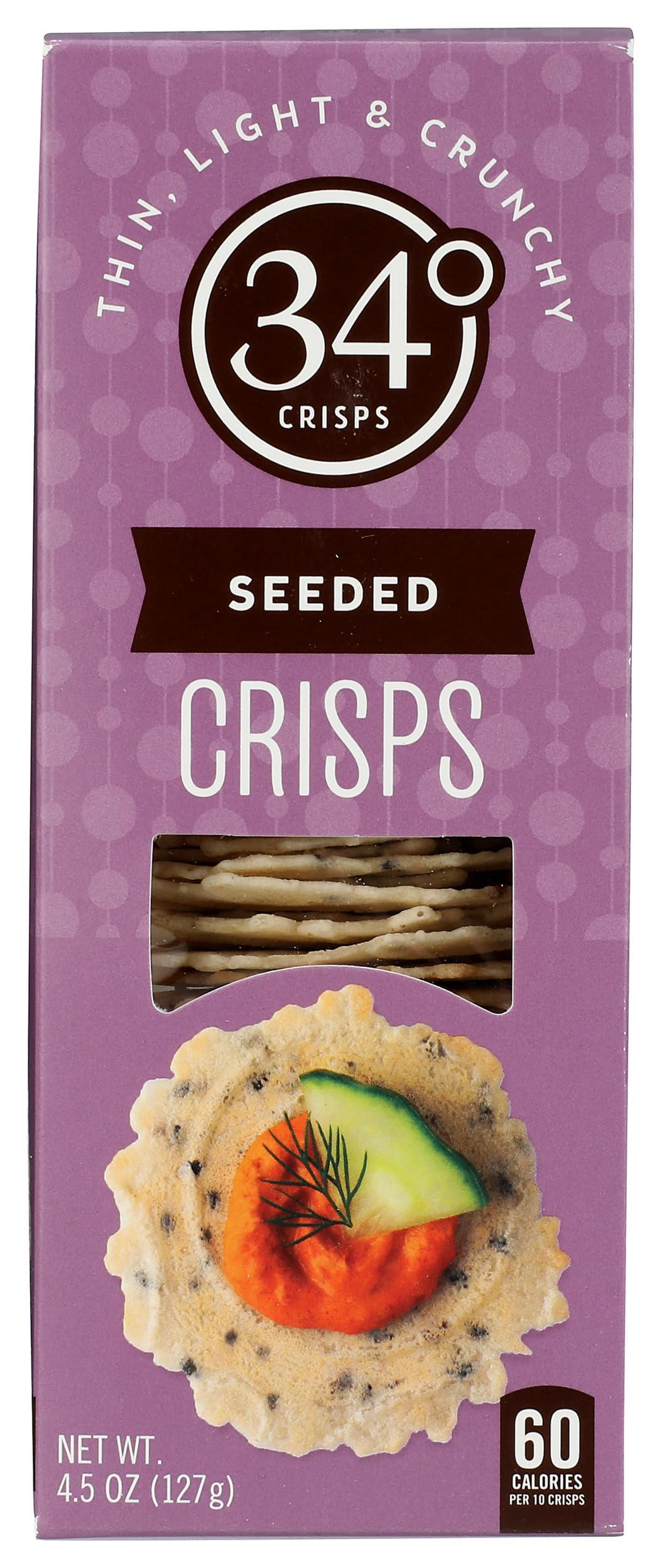 34 Degrees, Crisps Seeded, 4.5 Ounce