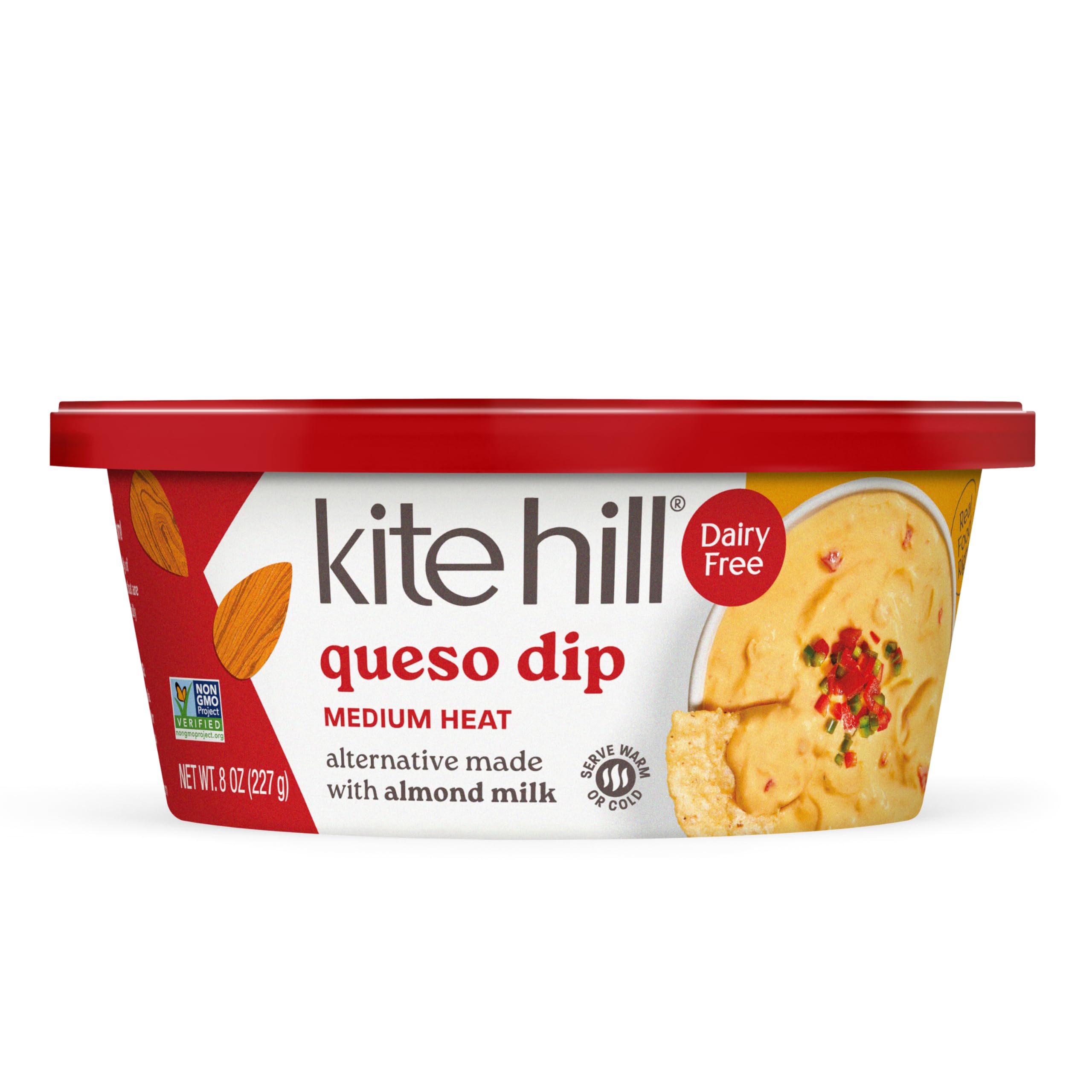 Kite Hill Dips Queso Medium, 8 Ounce