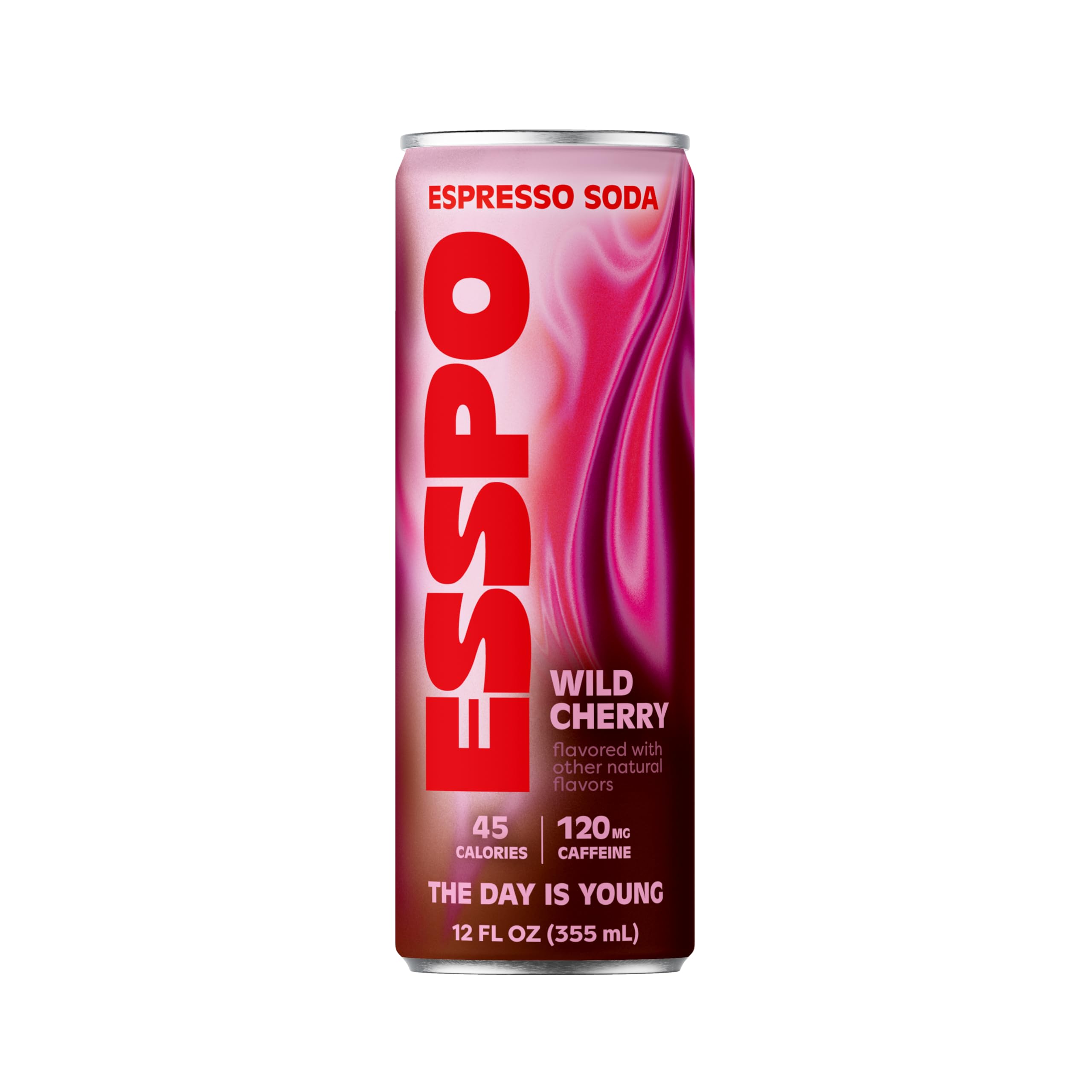 Esspo Espresso Soda, Wild Cherry, 12oz Can, Simple Energy Drink Alternative, Natural Caffeine Boost, 45 Calories, 120mg Caffeine, No Artificial Sweeteners