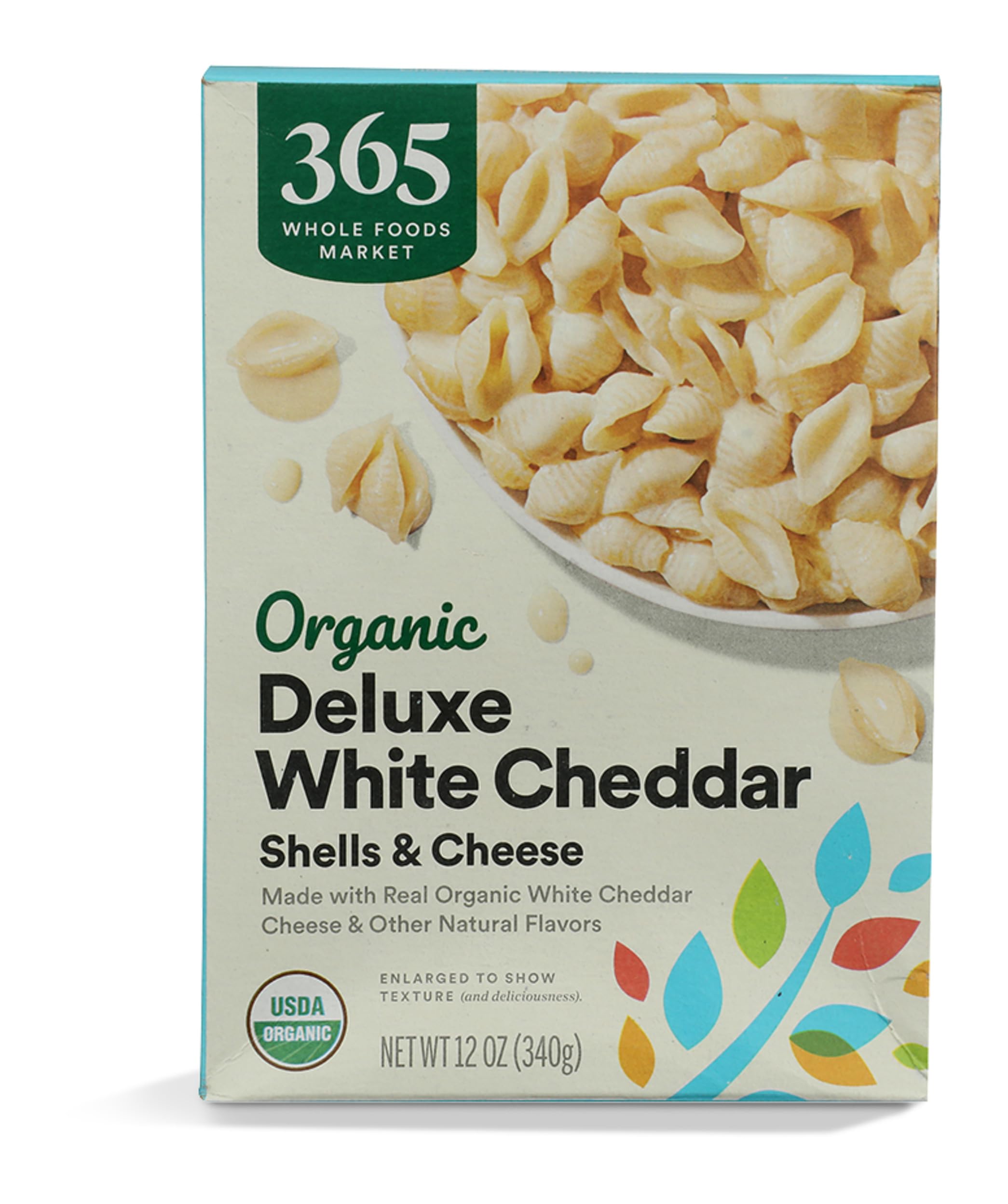Organic White Cheddar Shells and Cheese Deluxe, 12 Ounce