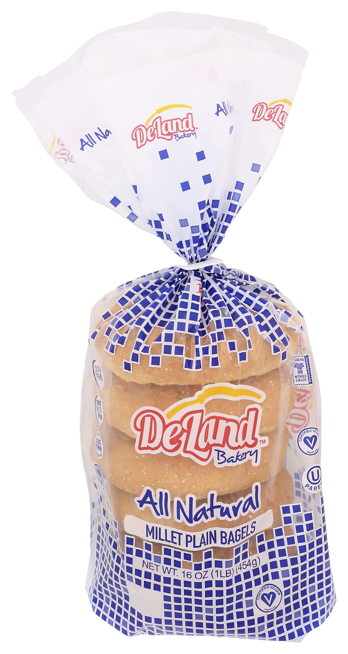Deland Bakery Bagel Millet Plain, 16 Ounce