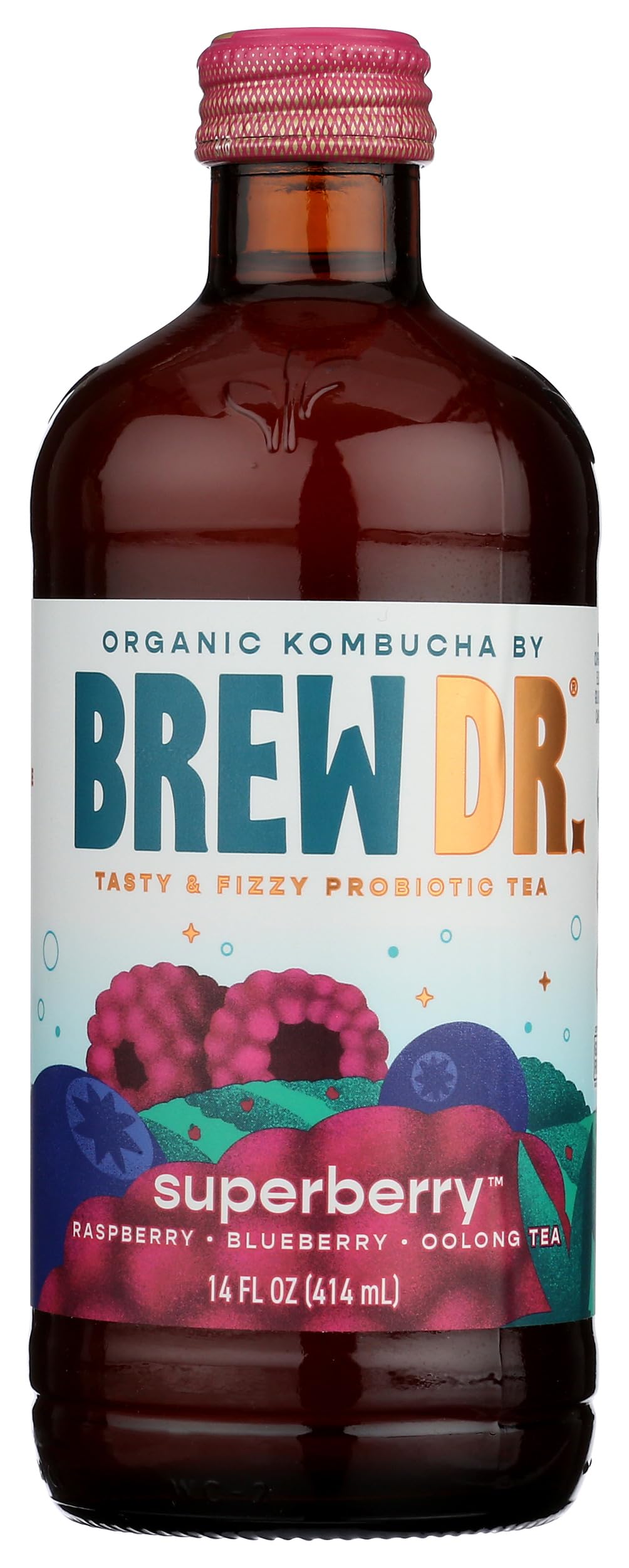 Brew Dr, Kombucha Superberry Organic, 14 Fl Oz