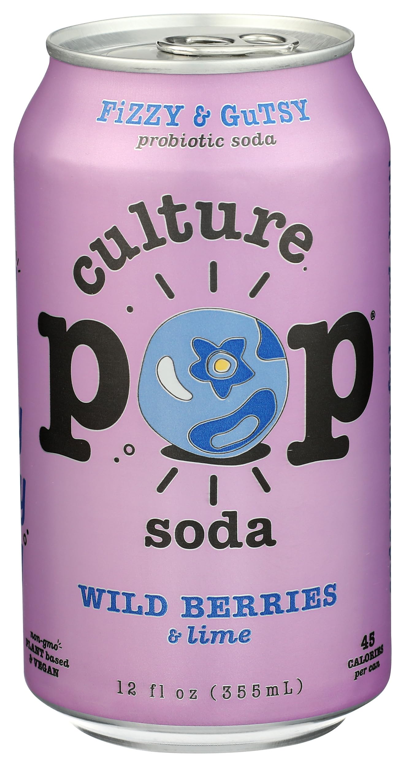Culture Pop Soda, Soda Wild Berries, 12 Fl Oz