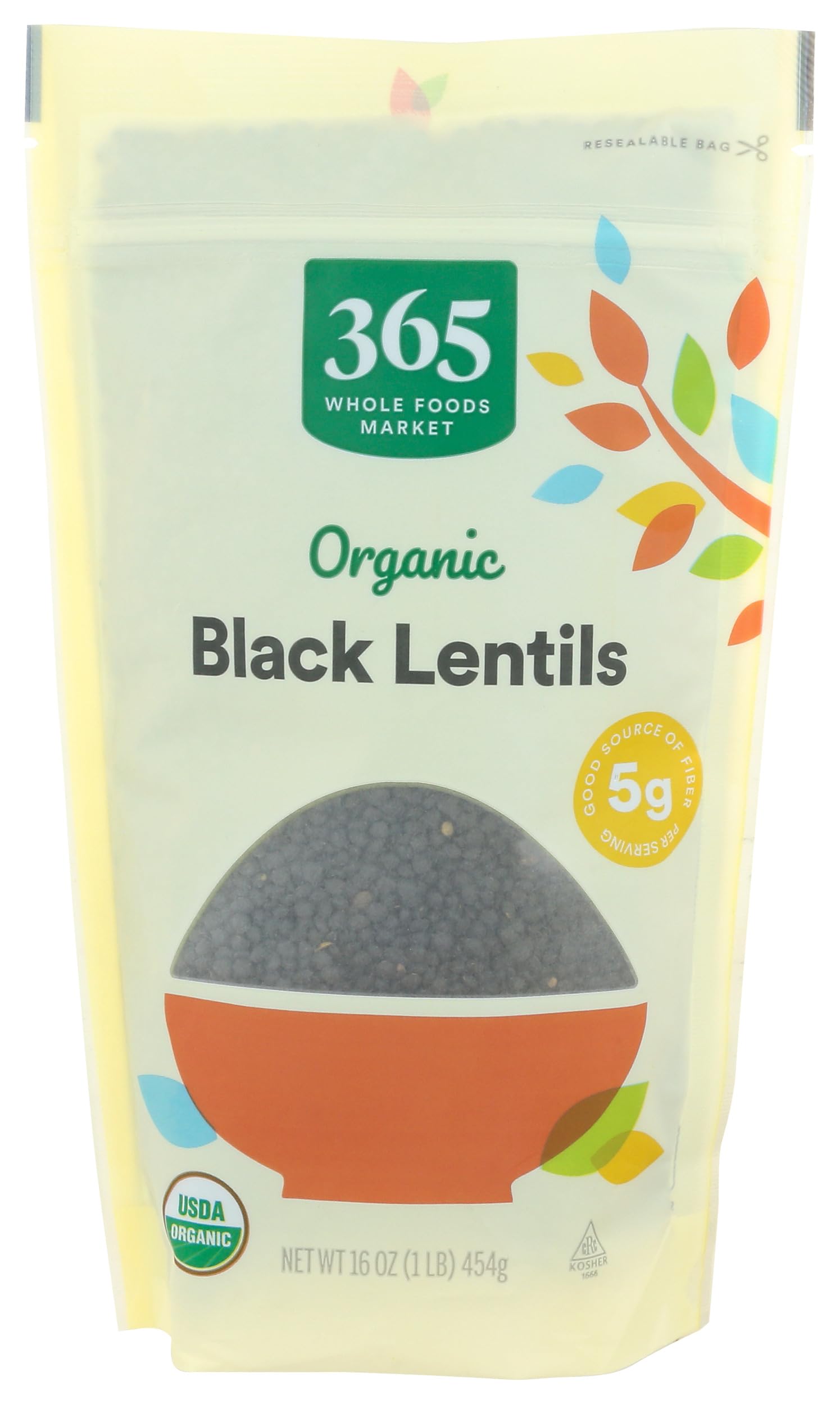 365 by Whole Foods Market Organic Black Lentils, 16 Ounce