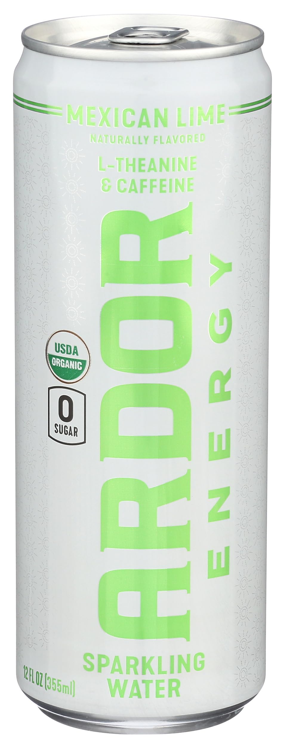 Ardor Organic Mexican Lime Sparkling Energy Water, 12 FZ