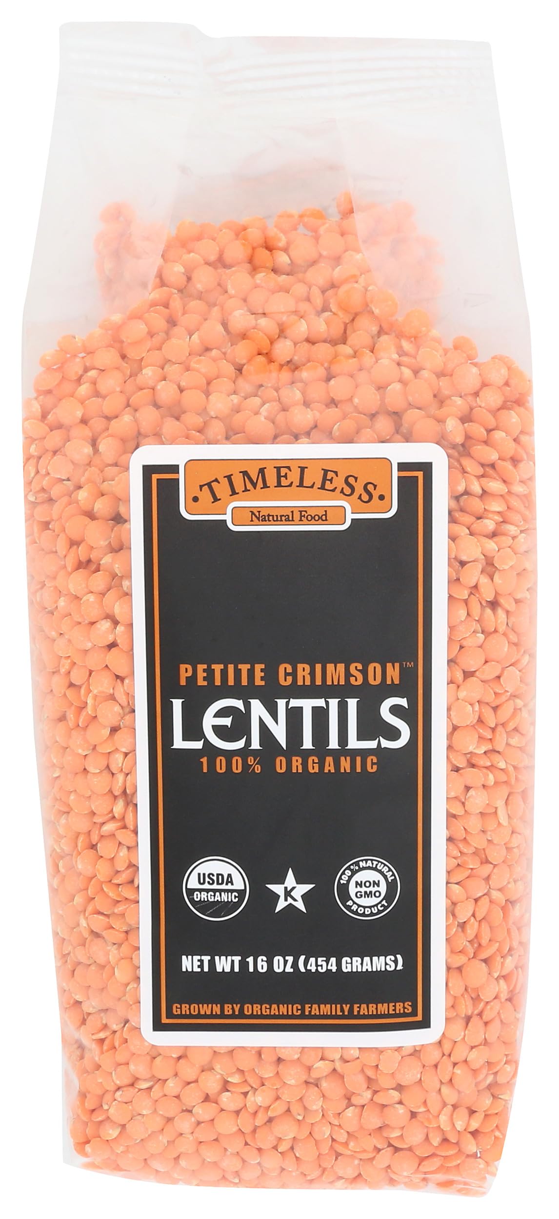 Timeless Organic Petite Crimson Lentils, 16 OZ