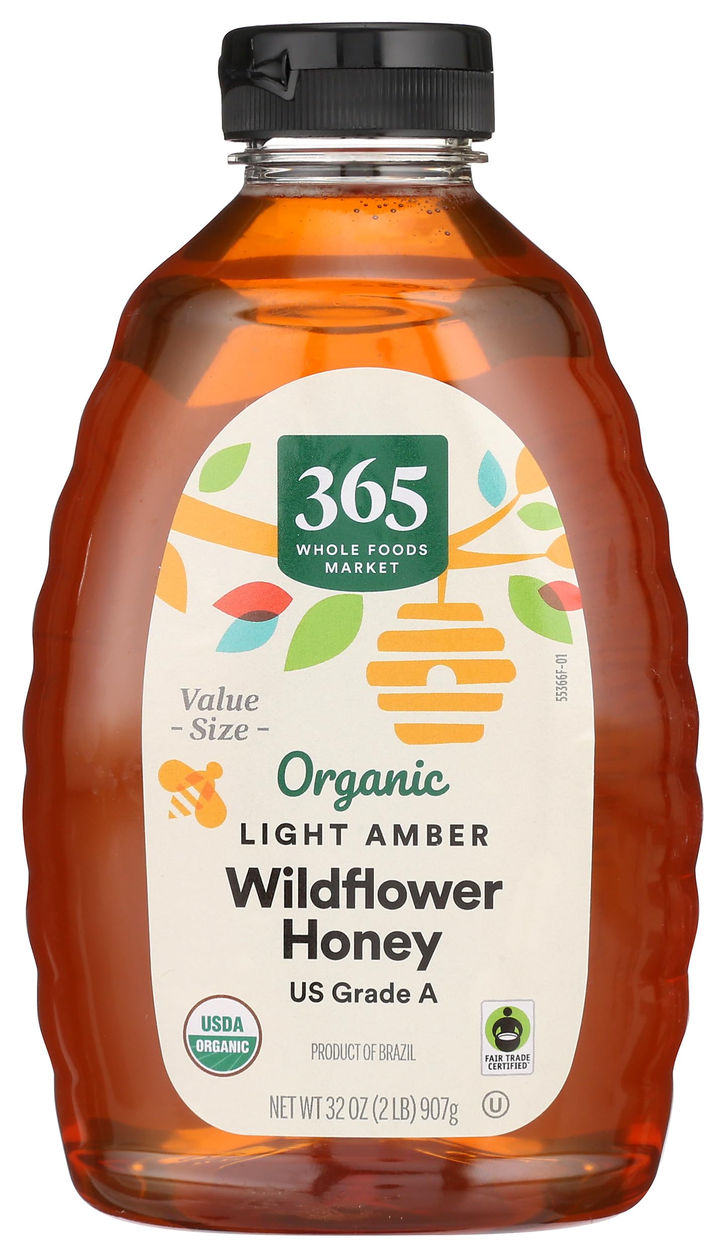 Organic Light Amber Wildflower Honey, 32 Ounce