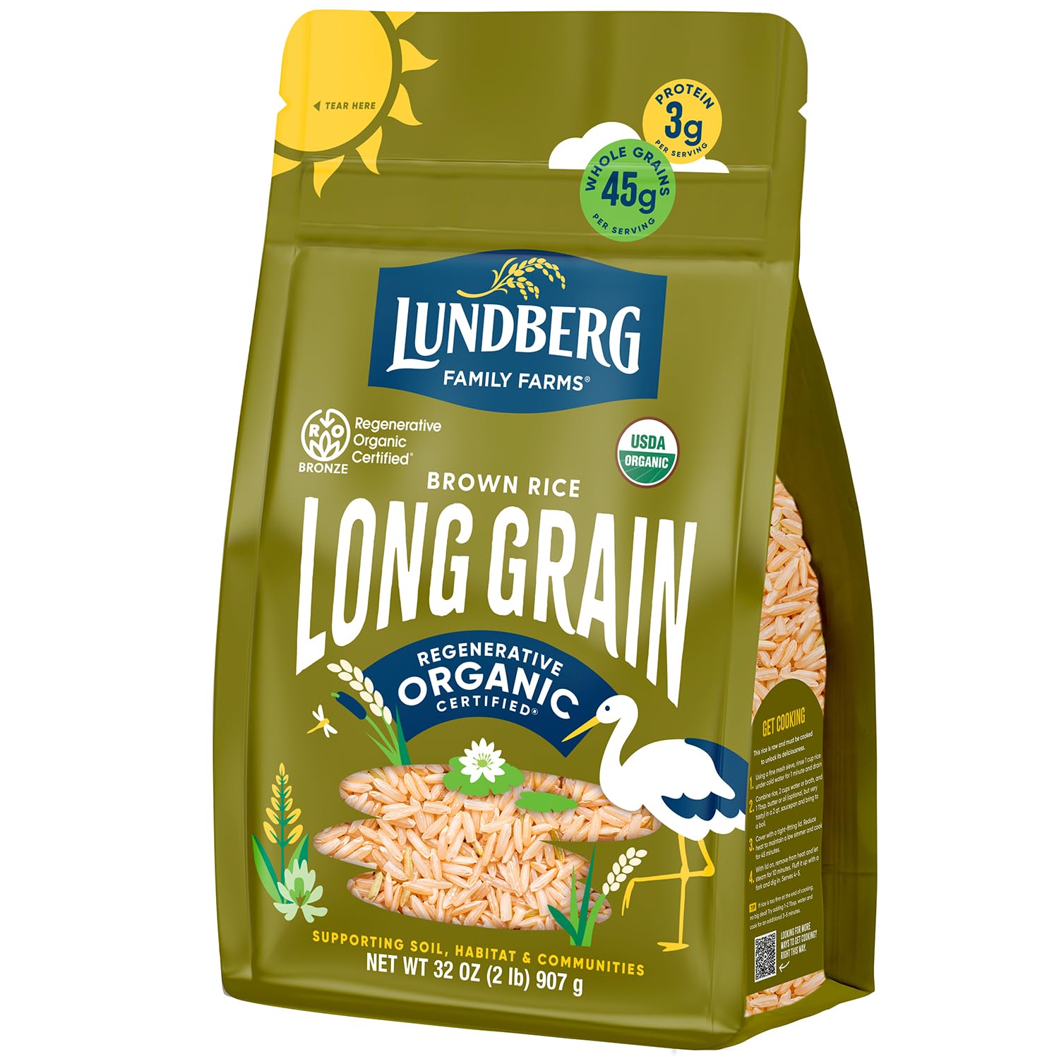 Lundberg Rice Brwn Long Org 32 OZ