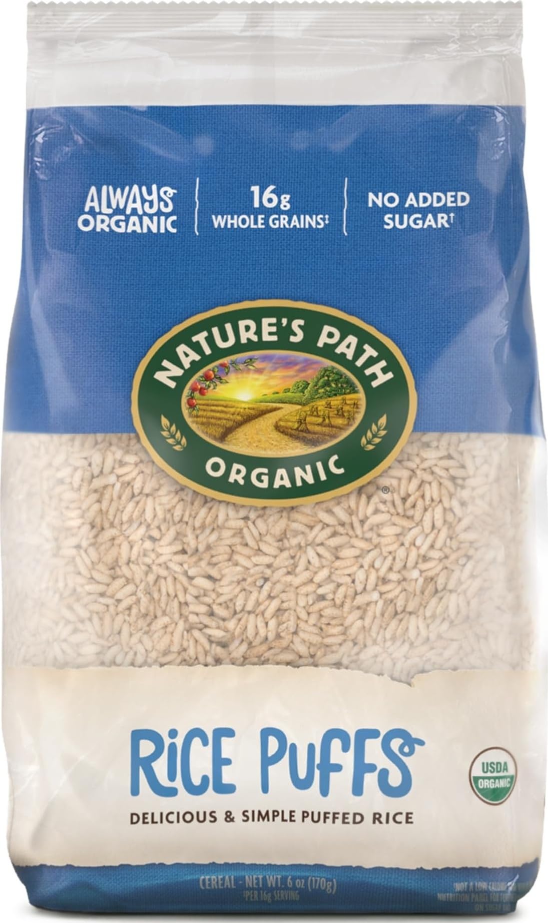 Nature's Path Organic Rice Puffs Cereal, 6 oz (Pack of 1)