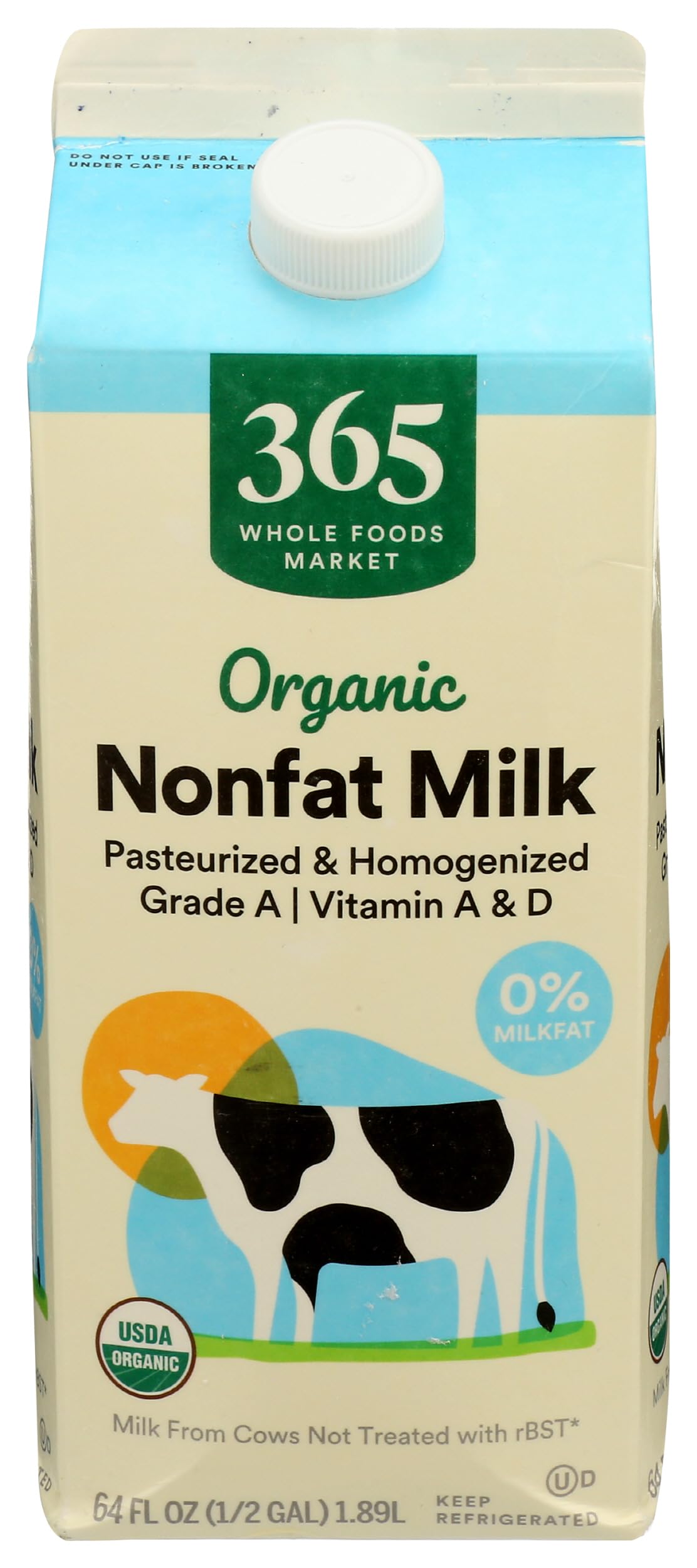 365 by Whole Foods Market Organic Fat Free Milk, 64 oz