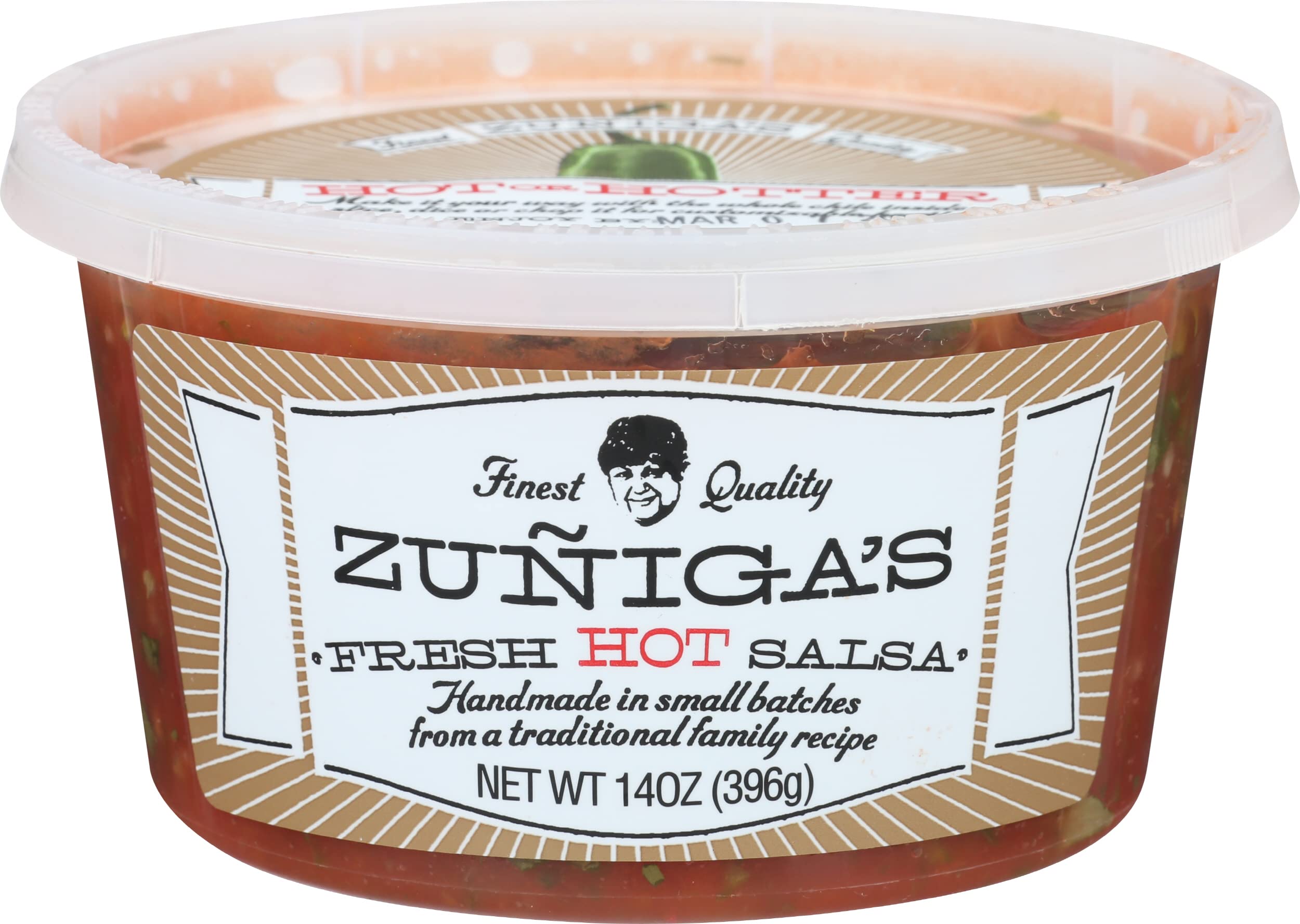 ZUNIGA FOODS Salsa Hot Or Hotter, 14 OZ