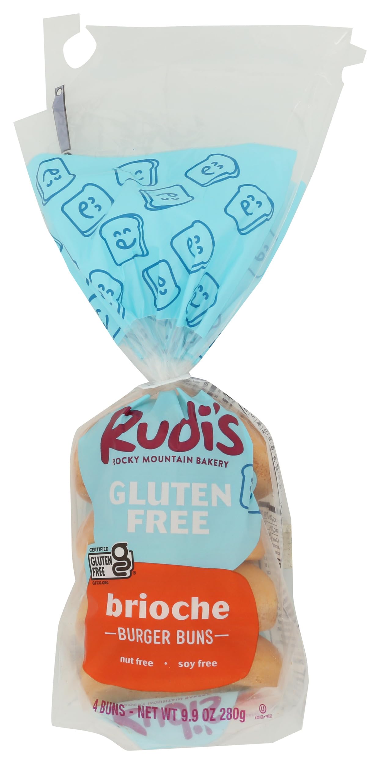 Rudis Bakery, Burger Bun Brioche, 9.9 Ounce