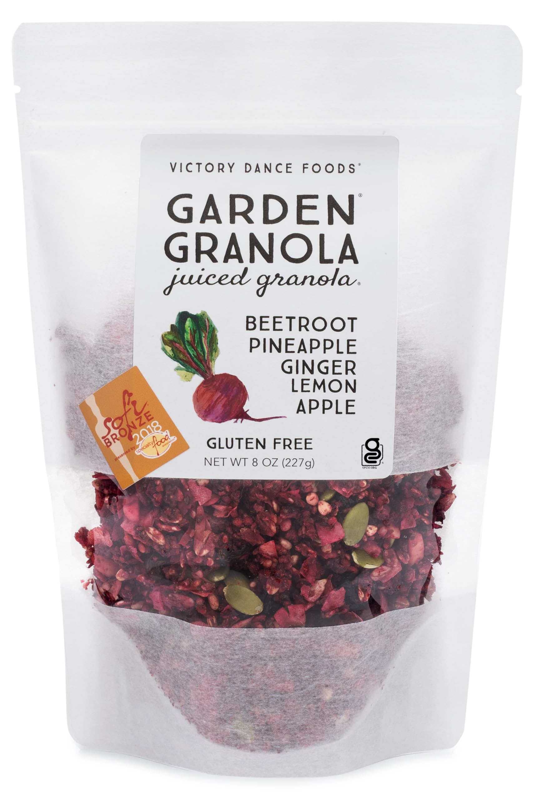 Garden Granola Beetroot Pineapple Ginger Lemon Apple, 8 Ounce
