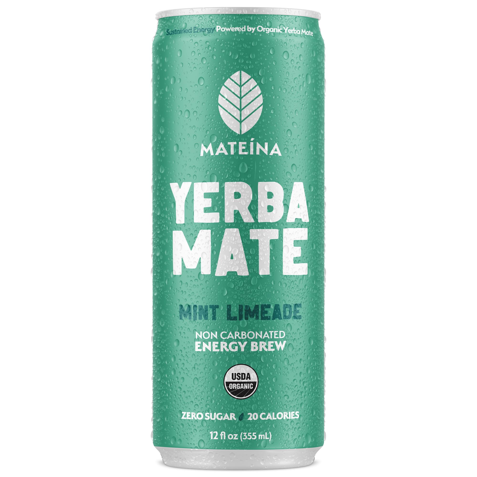 Mateina Organic Mint Limeade Yerba Mate, 12 FZ