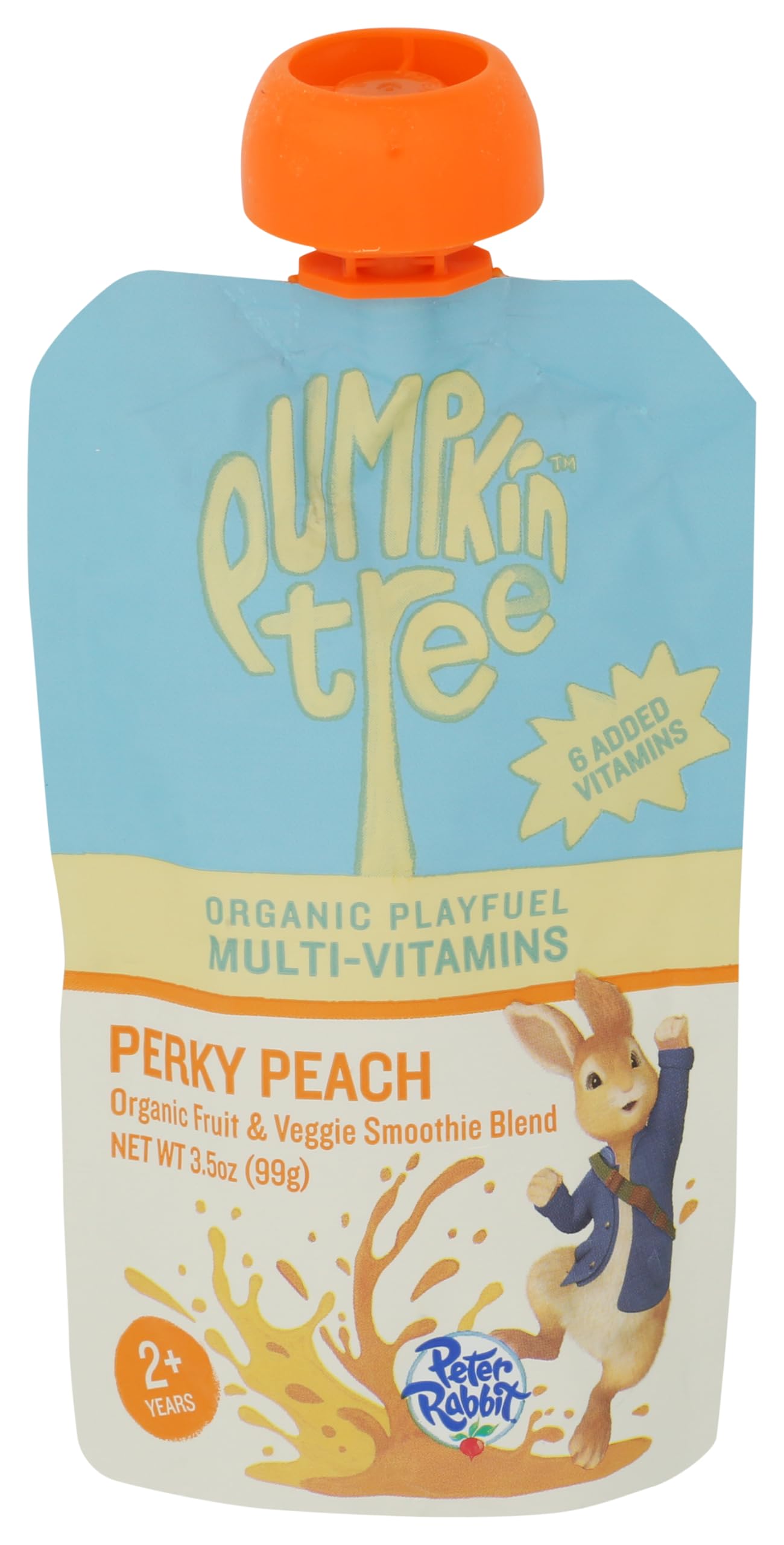 Peter Rabbit Organics Organic Perky Peach Multi-Vitamin Pouch, 3.5 OZ