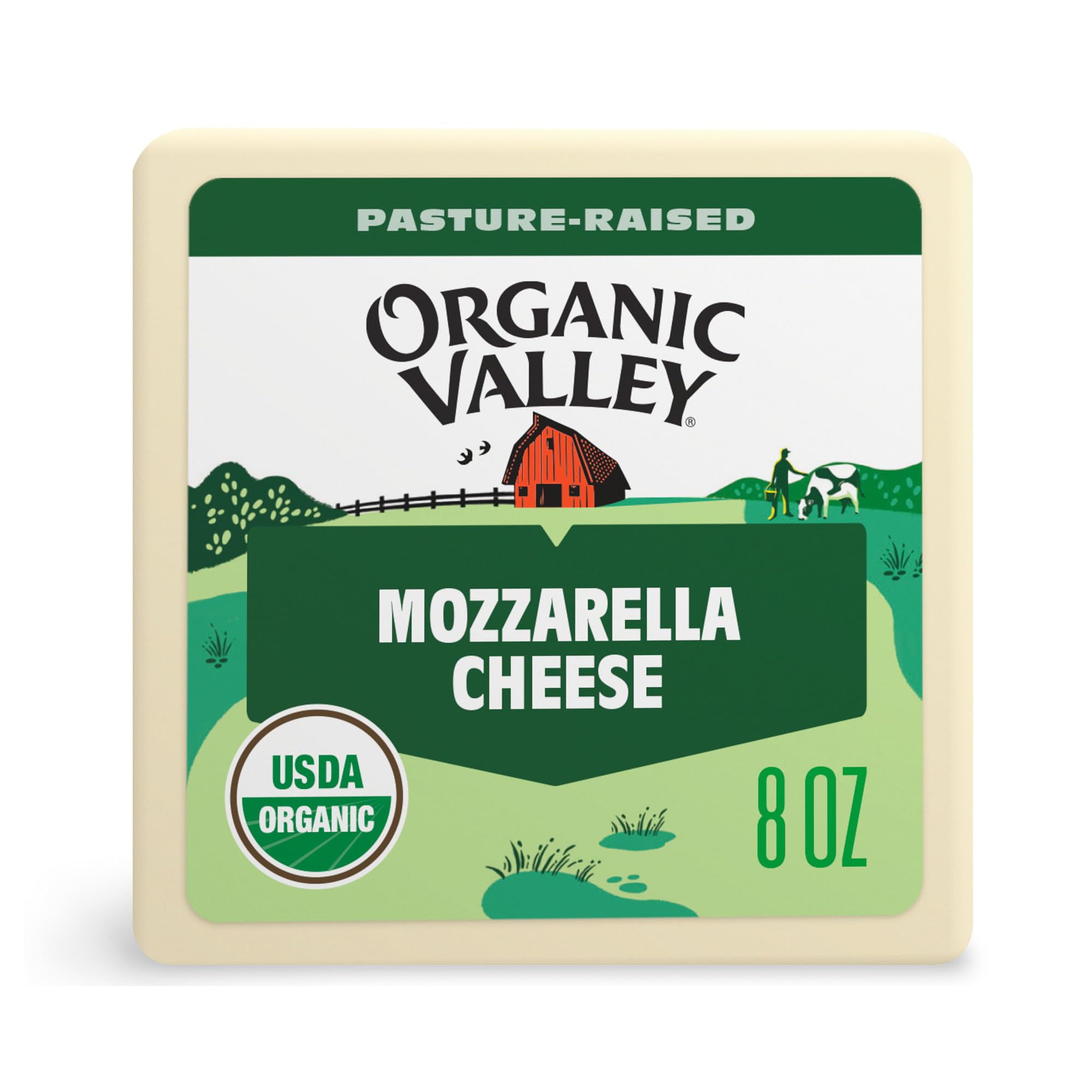 Organic Valley Organic Mozzarella Cheese, 8 oz